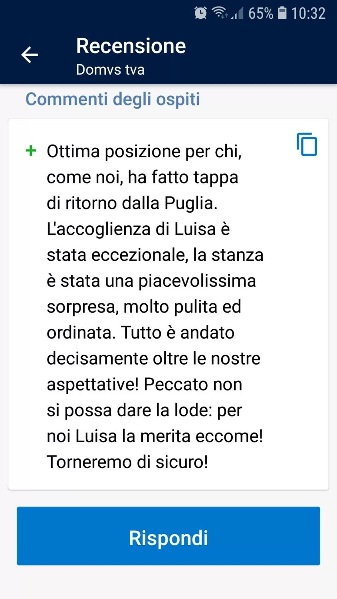 Certificate/Award in B&B Domvs tva