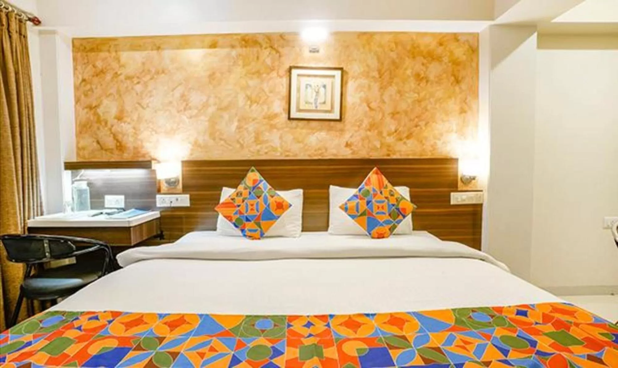 Bed in SriKrishna Paradise Hotel Thane Navi Mumbai