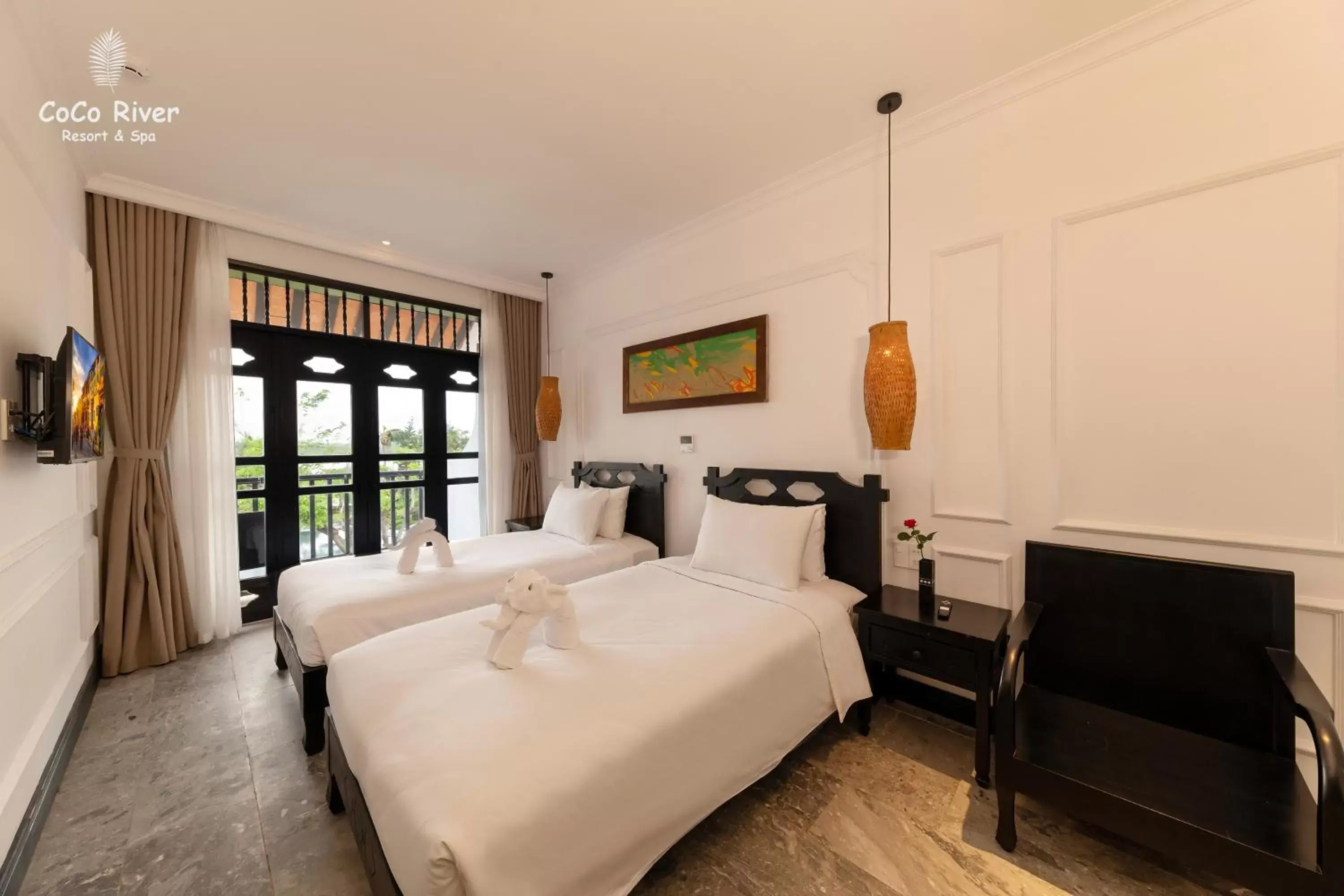 Coco Double or Twin Room with Balcony and River View in Hoi An Coco River Resort & Spa Coco Double or Twin Room with Balcony and River View in Hoi An Coco River Resort & Spa