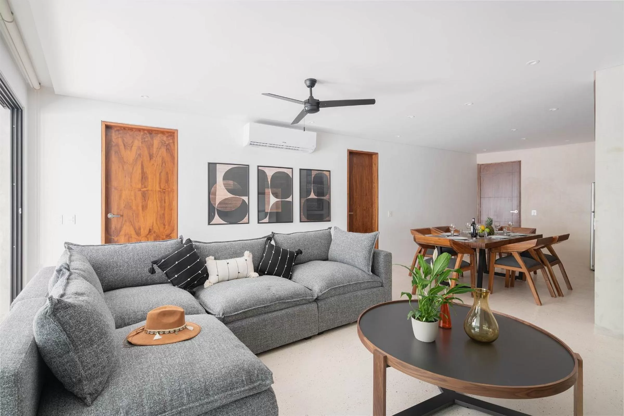 Living room, Seating Area in Suites at TreeTops Tulum