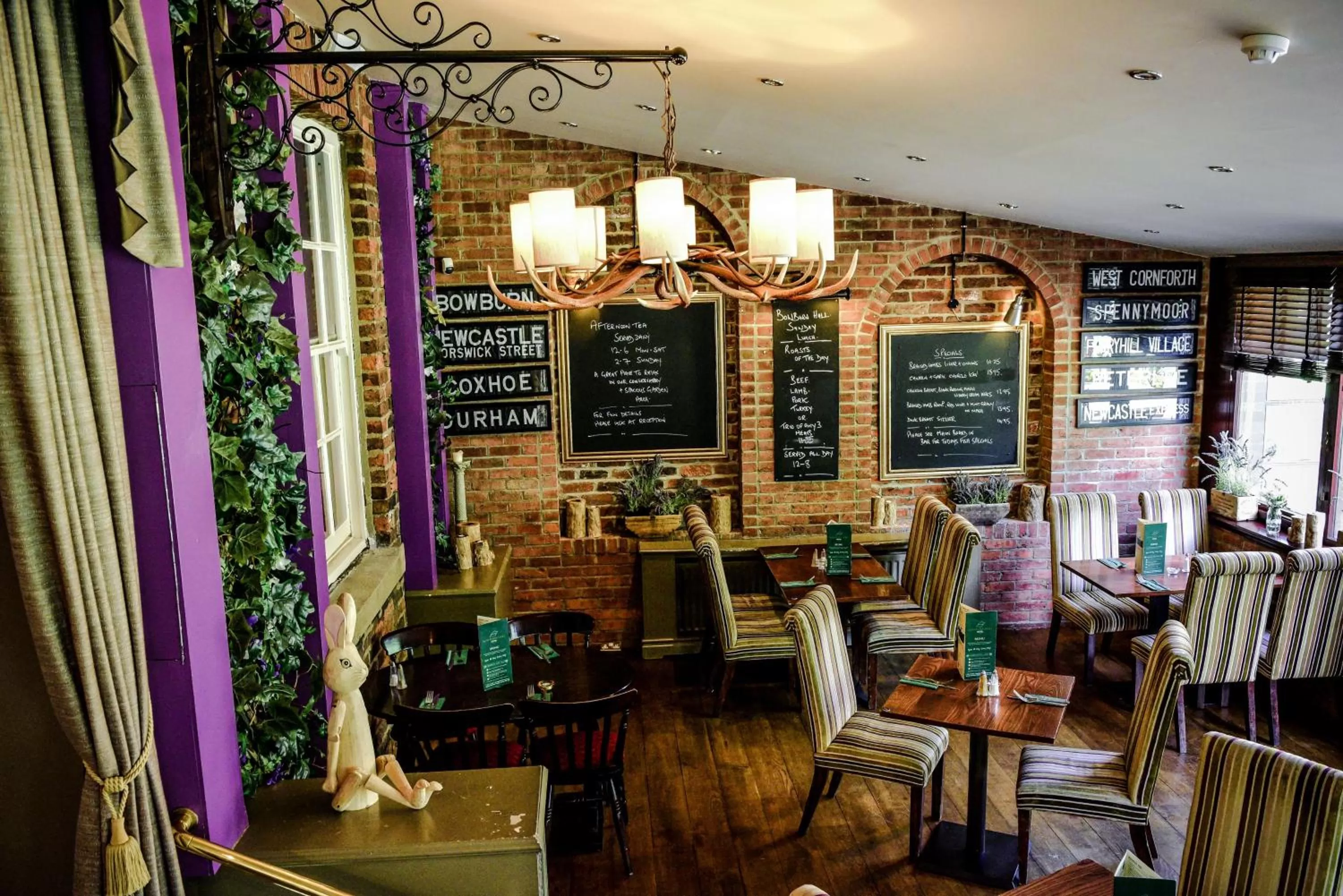 Dining area in Bowburn Hall Hotel