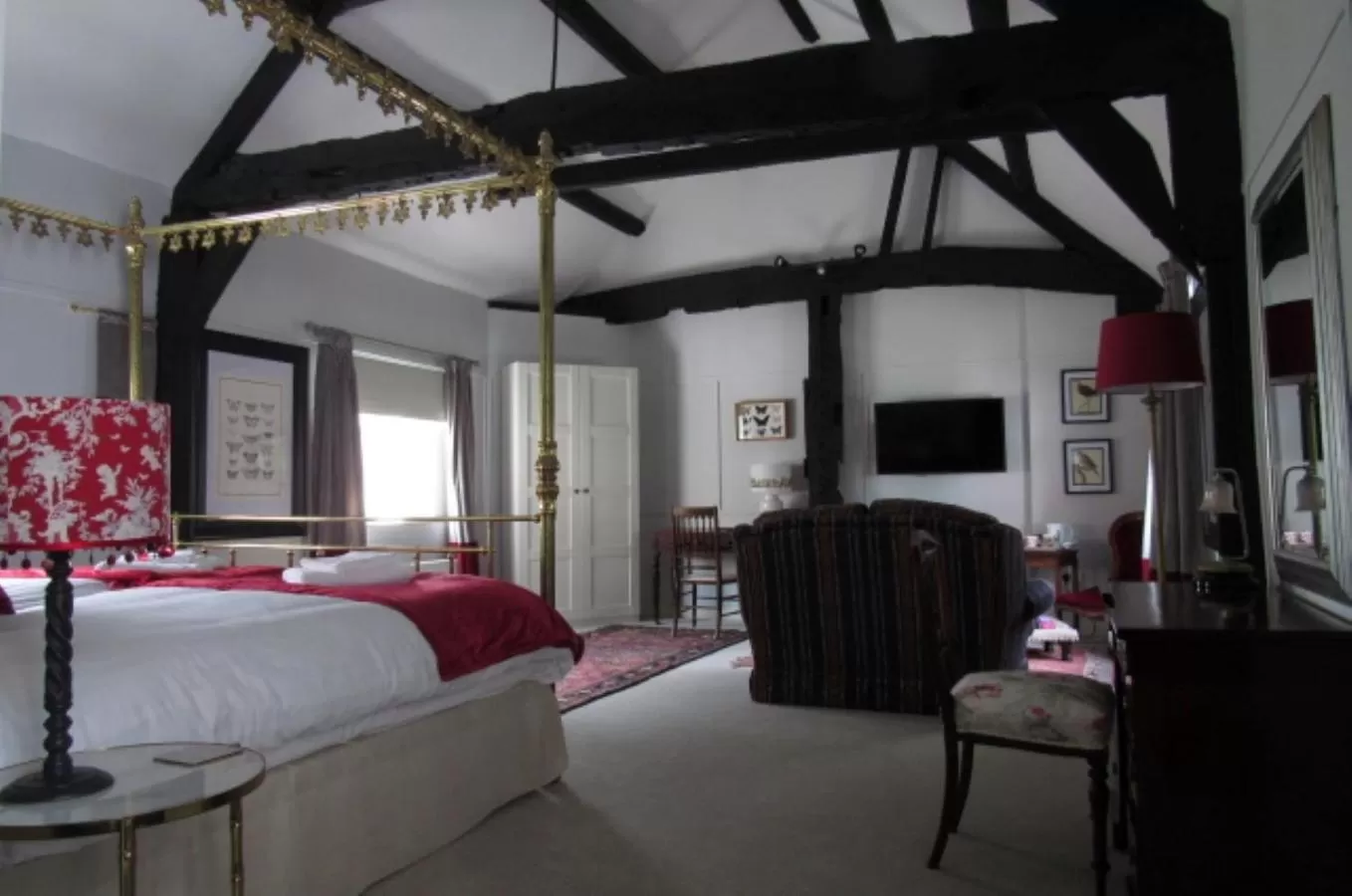 Patio, Bed in The Old Vicarage Hotel & Restaurant