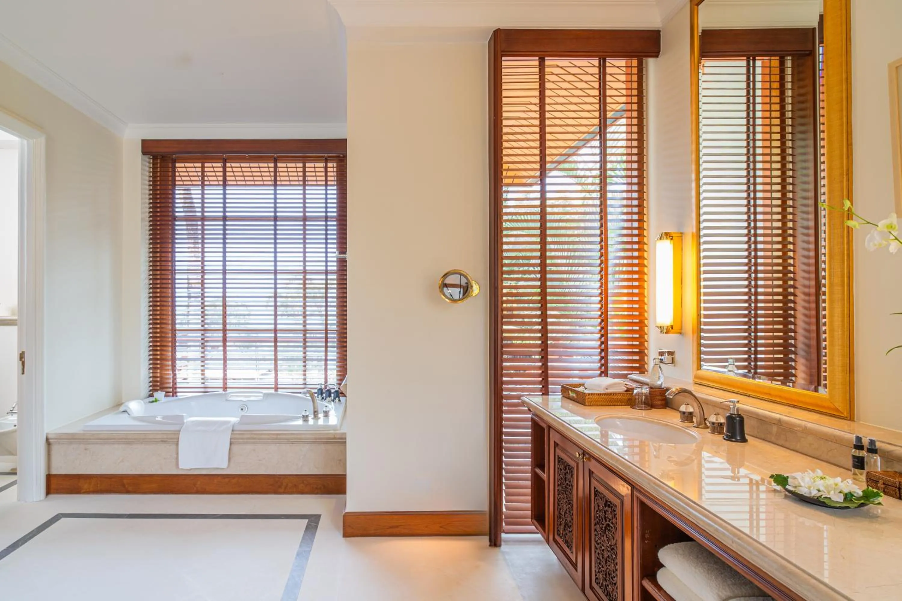 Bathroom, Bed in Trisara Villas & Residences Phuket