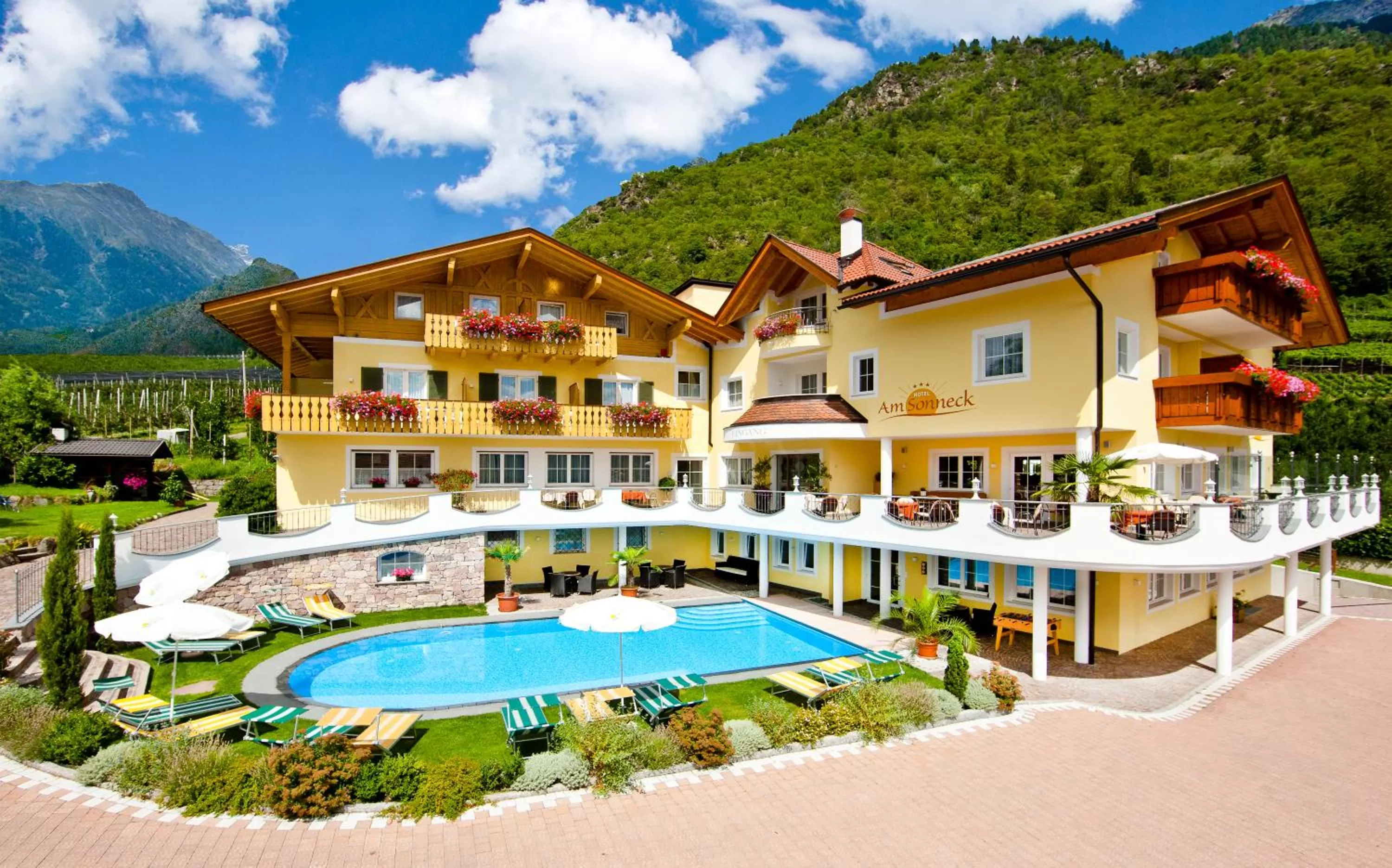 Property building, Pool View in Hotel Am Sonneck