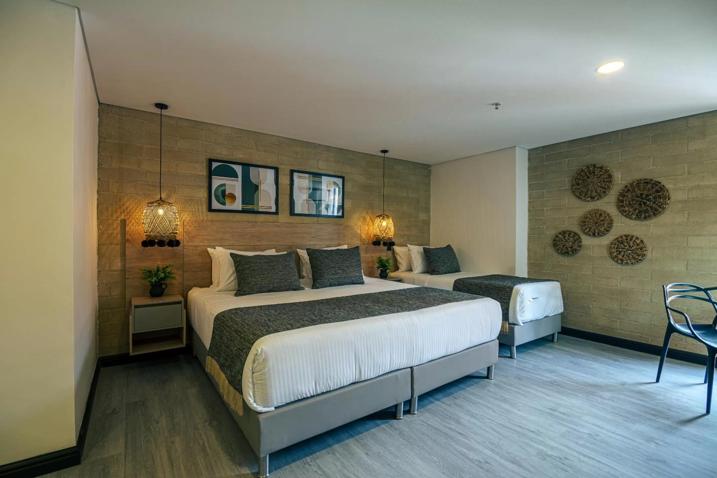 Photo of the whole room, Bed in First Class Hotel