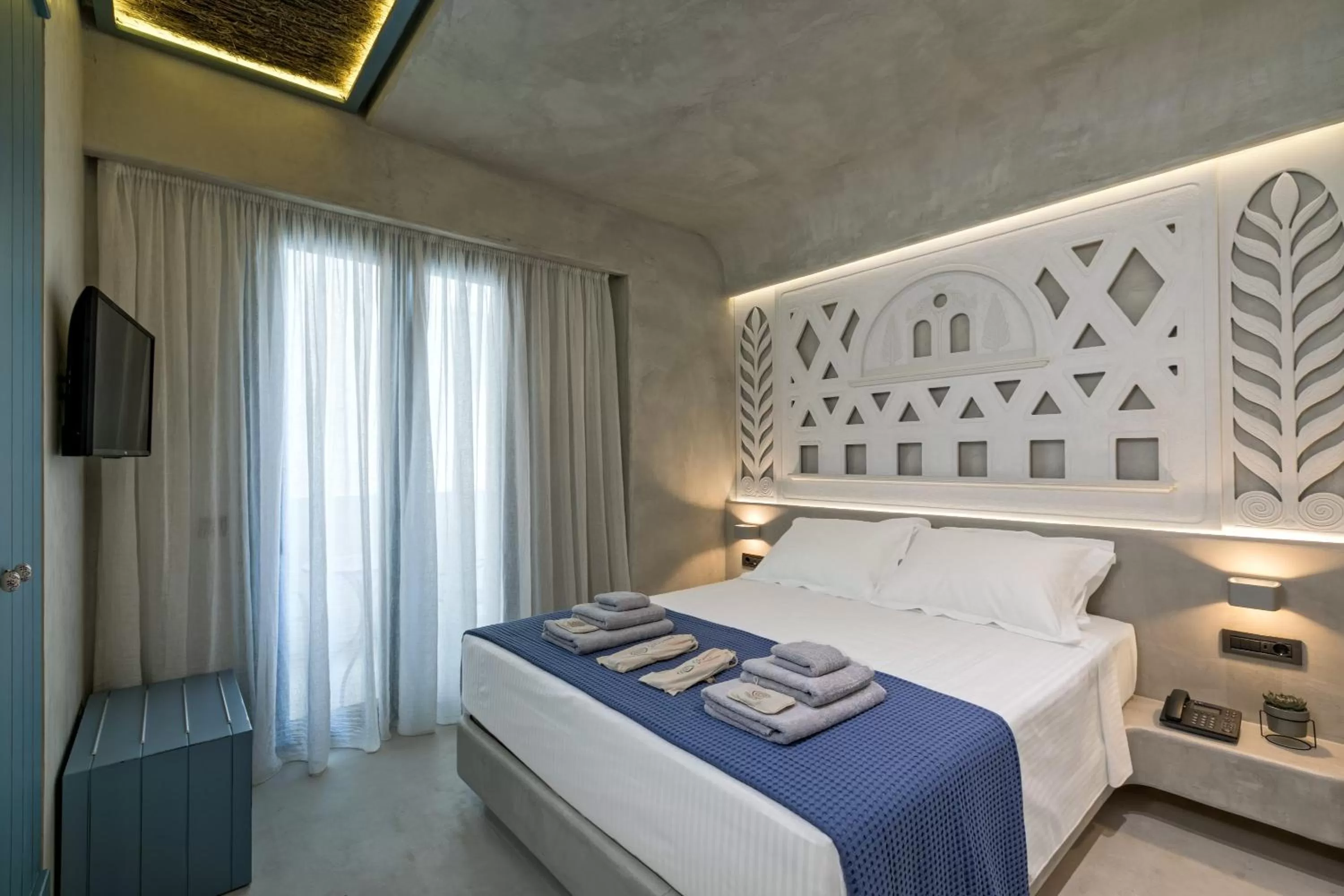 Bed in Estia Boutique Apartments