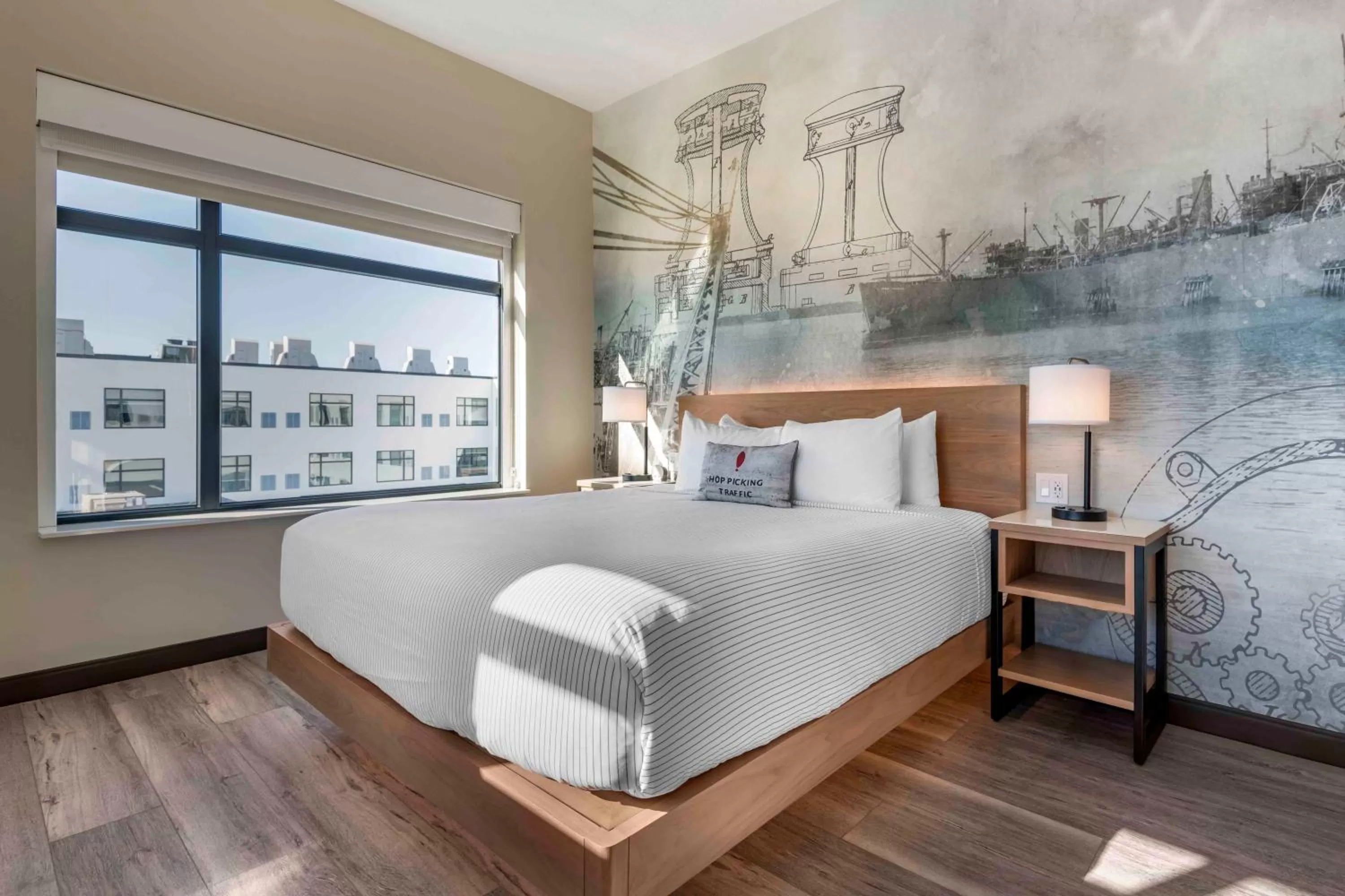 Bed in Cambria Hotel Portland Downtown Old Port