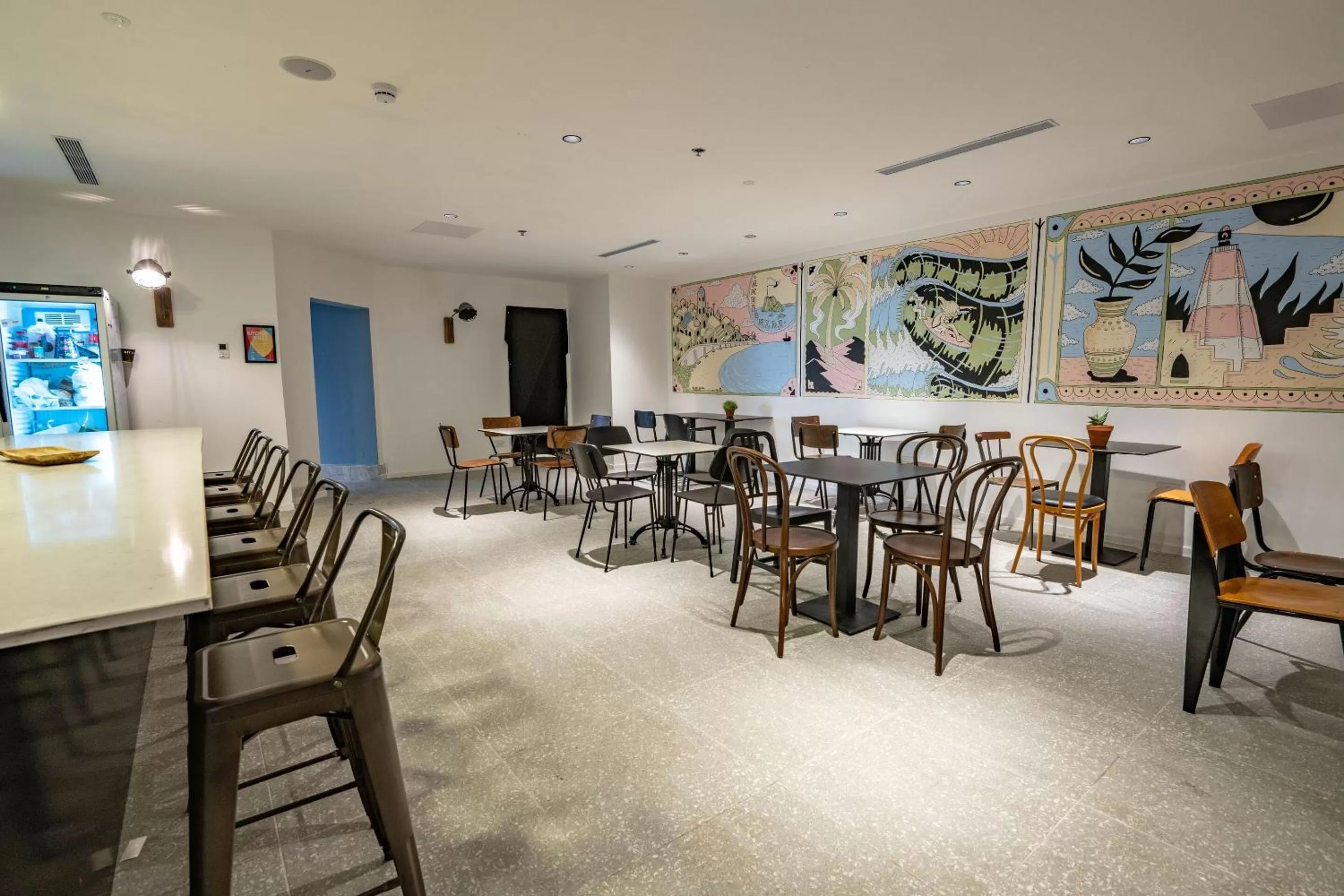 Communal kitchen in Selina Tel Aviv Beach