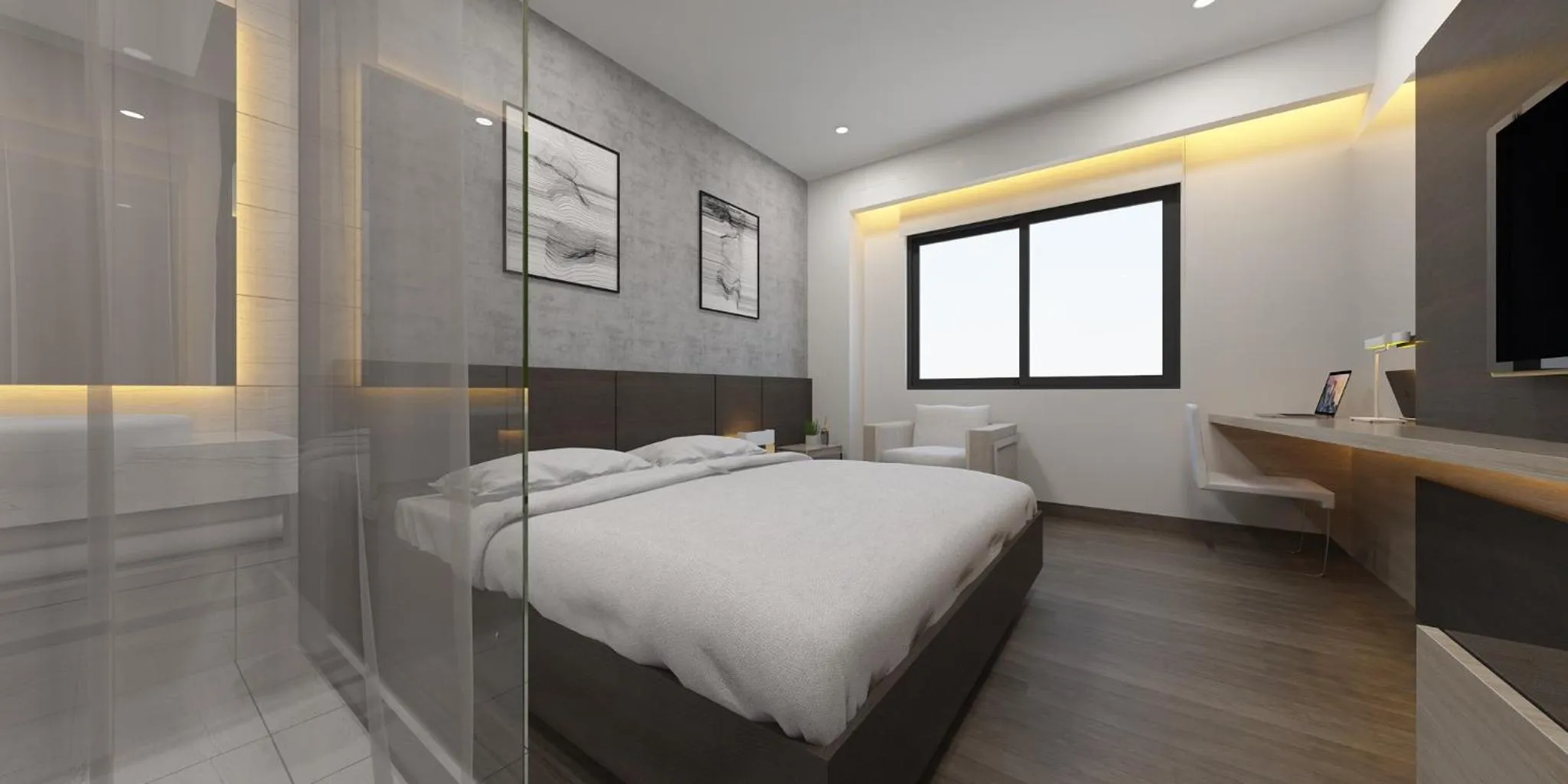 Bed in Golden Nha Trang Hotel