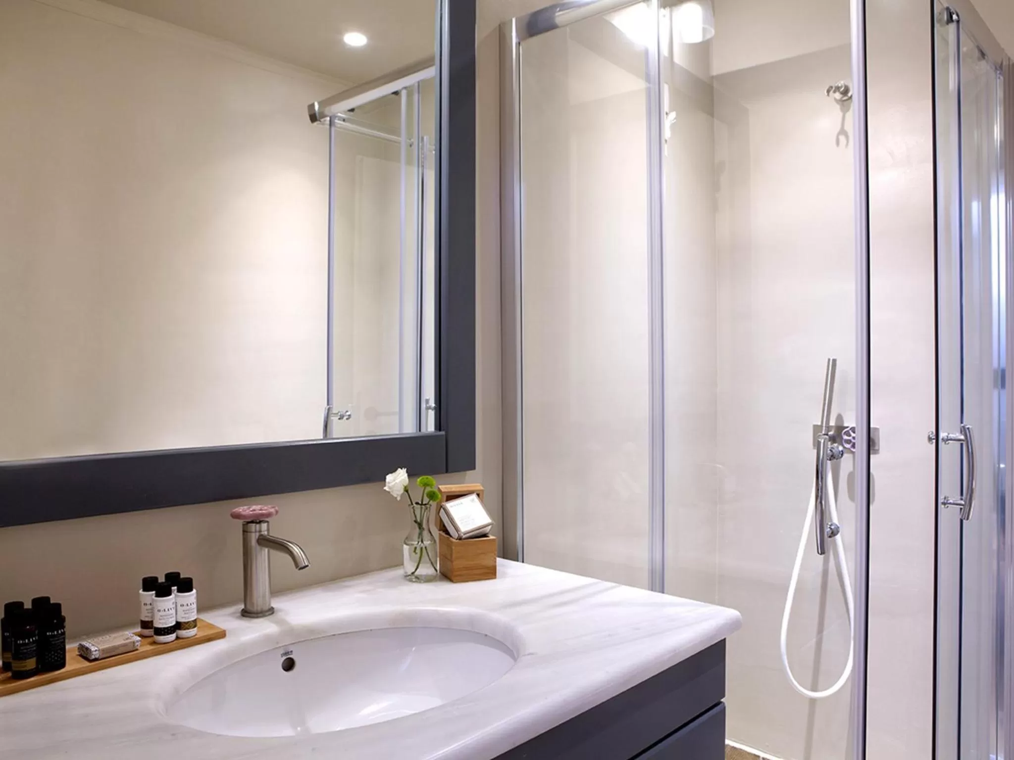 Shower in Apollon Library Suites