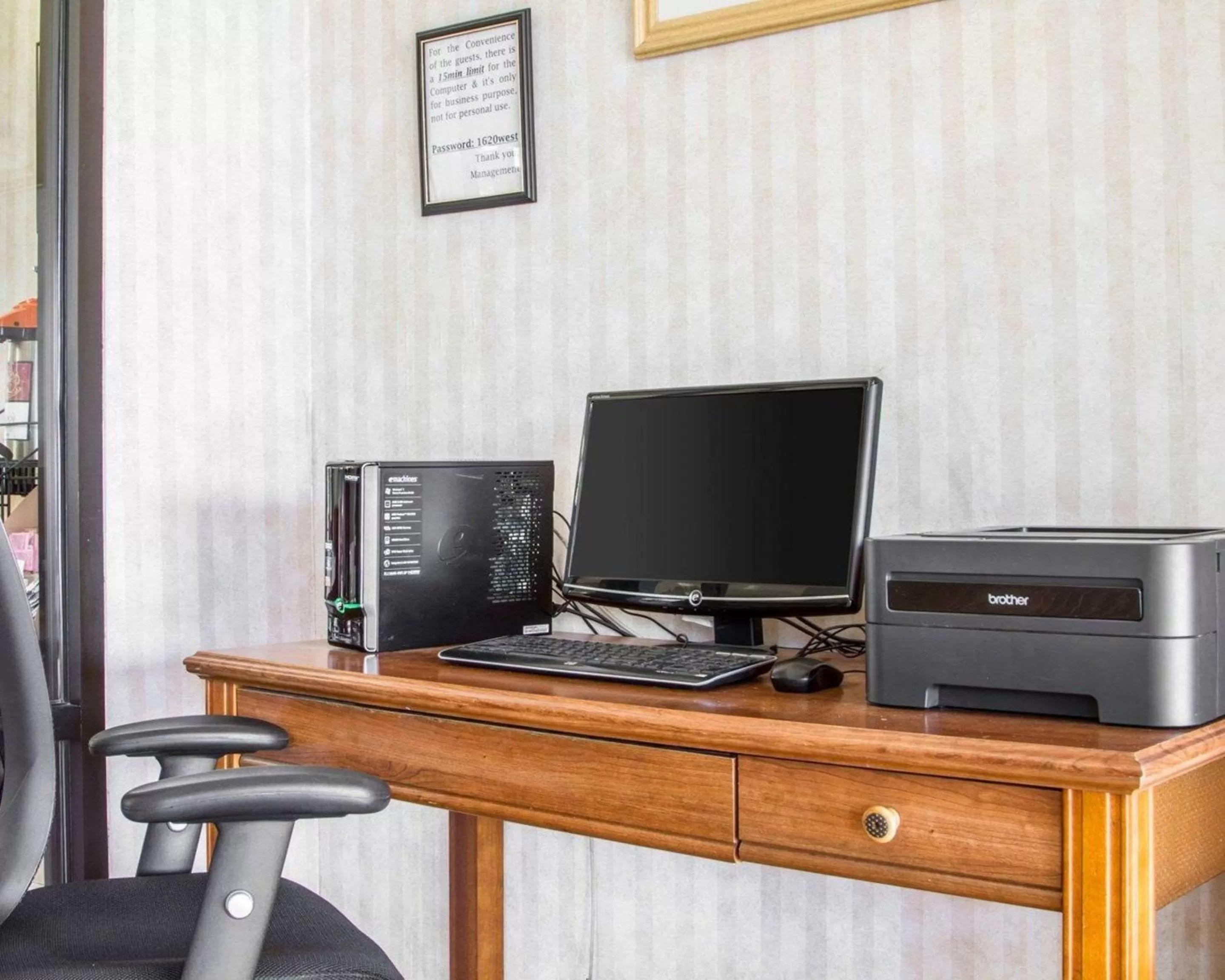 On site in Rodeway Inn