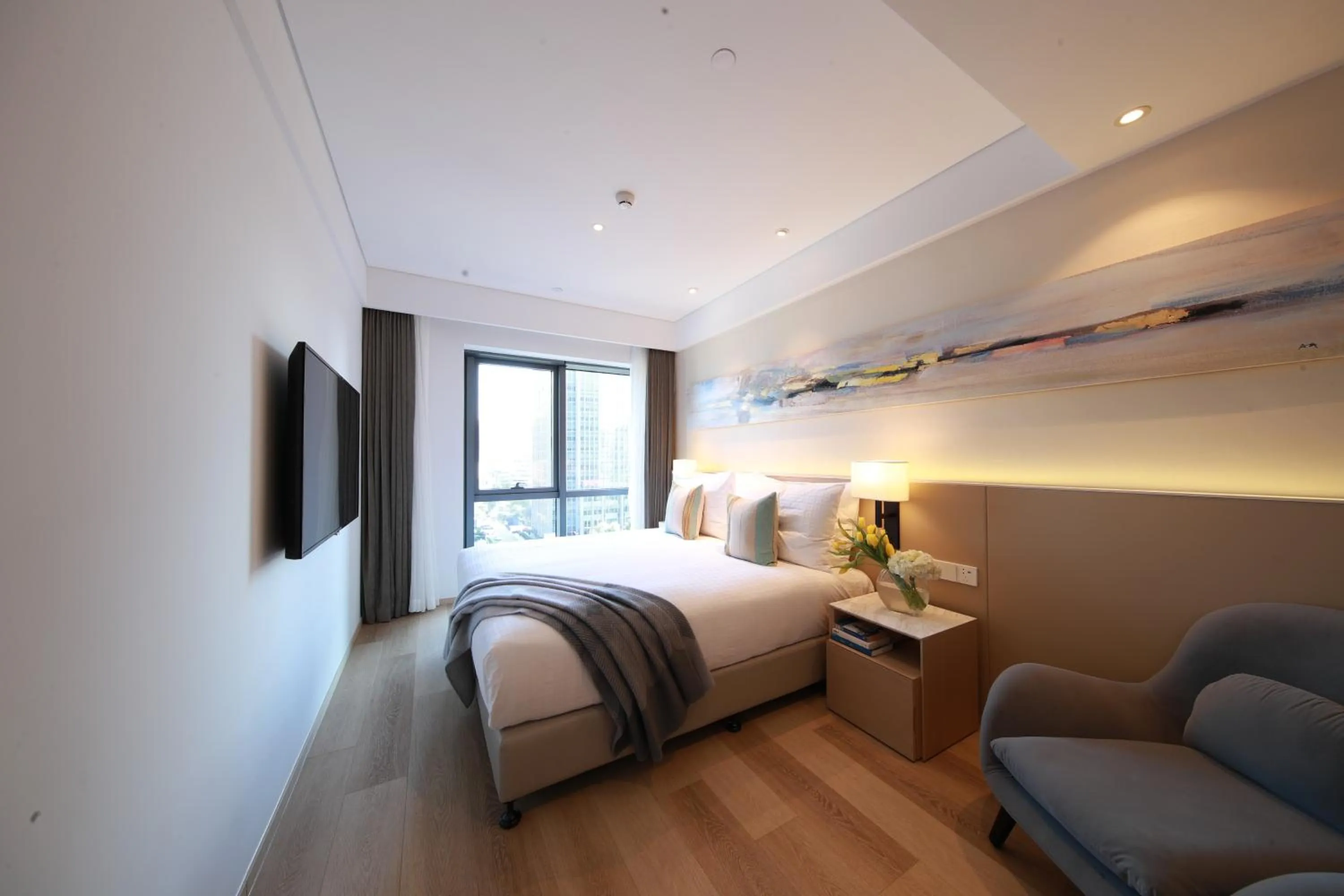 Bedroom, Bed in Sincere Residence Changfeng - Changfeng Ecological Business District