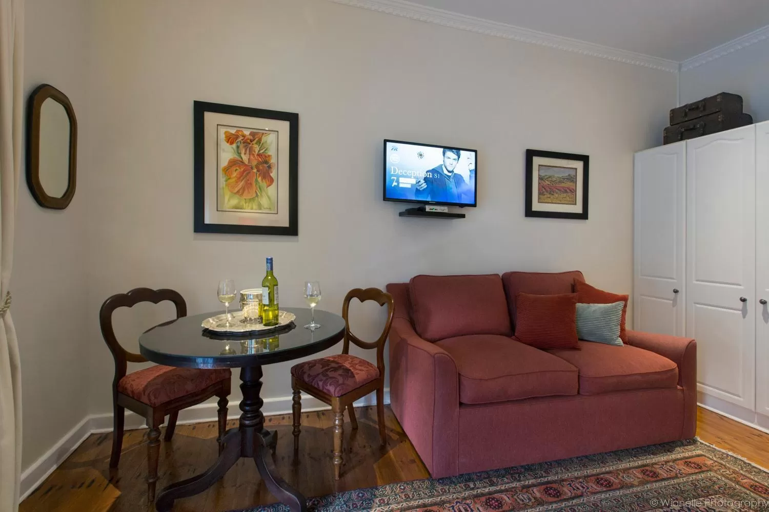 Seating area in Carslogie House