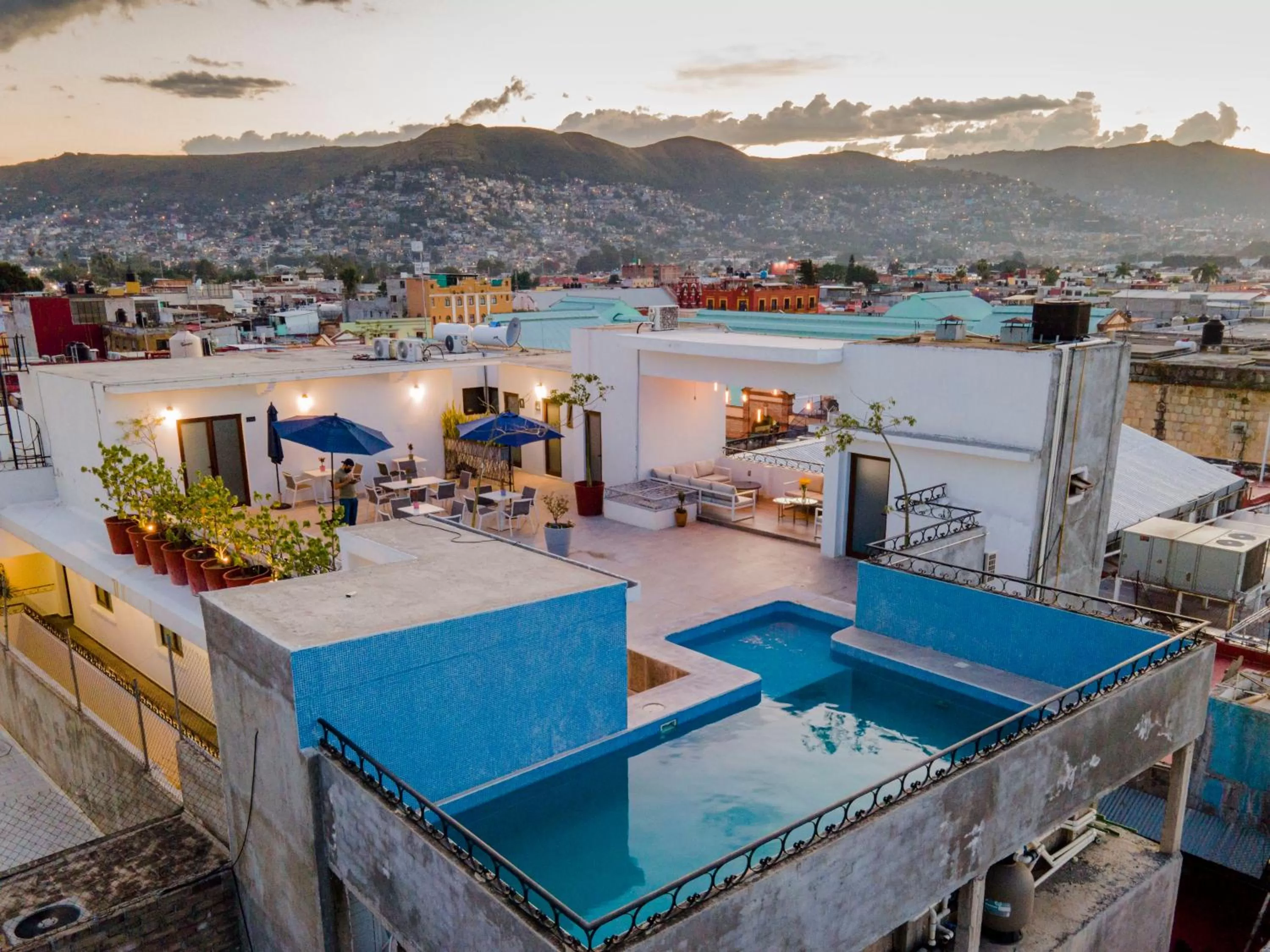 Pool view in Suites de La Parra