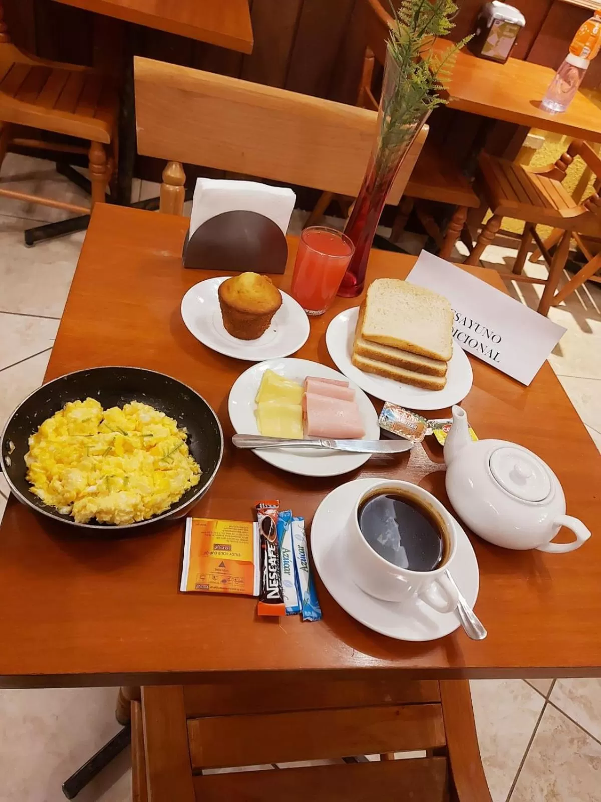 Continental breakfast in Hotel Murano