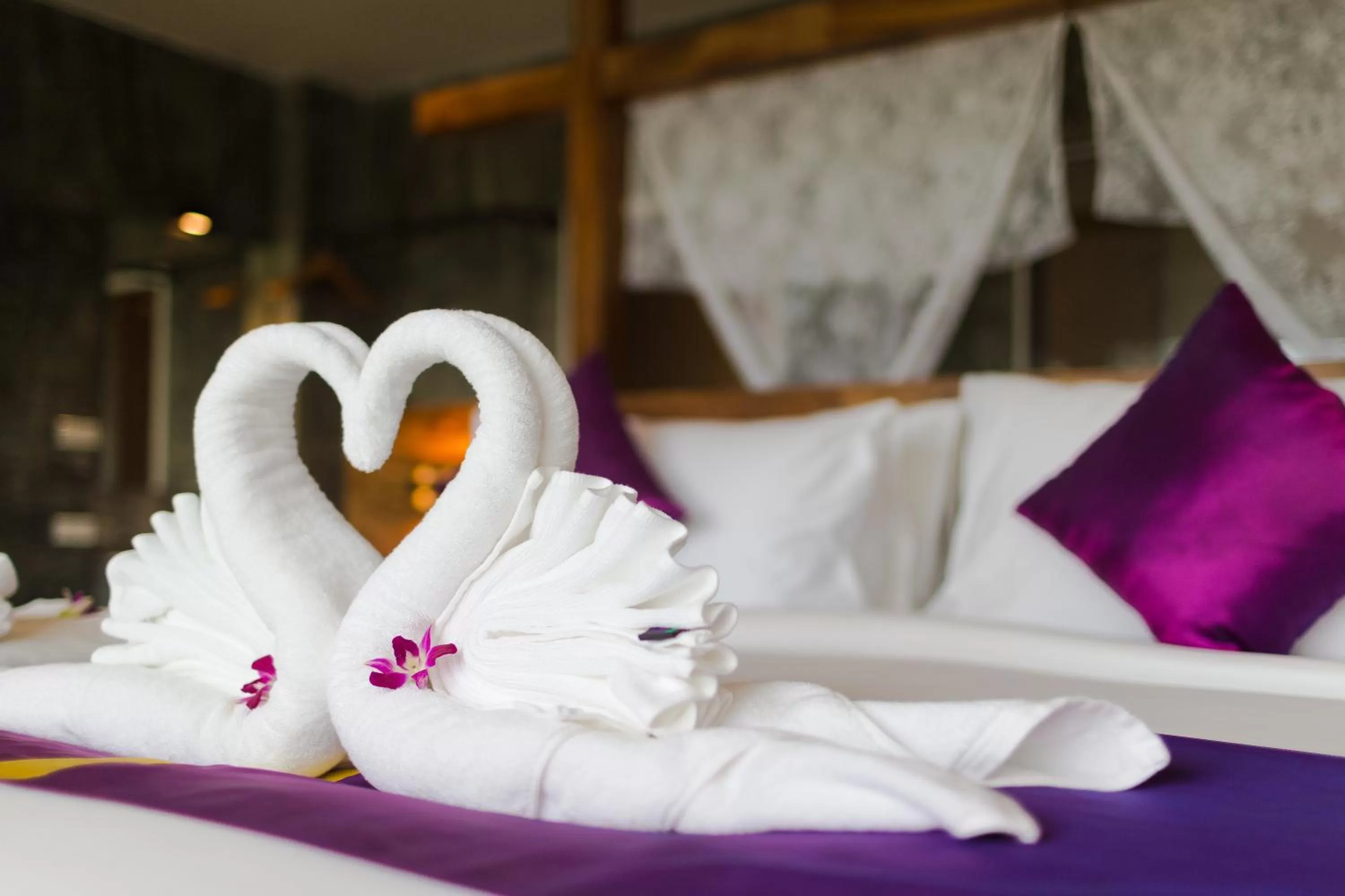 Bed in Maneetel Krabi Beachfront-SHA Plus