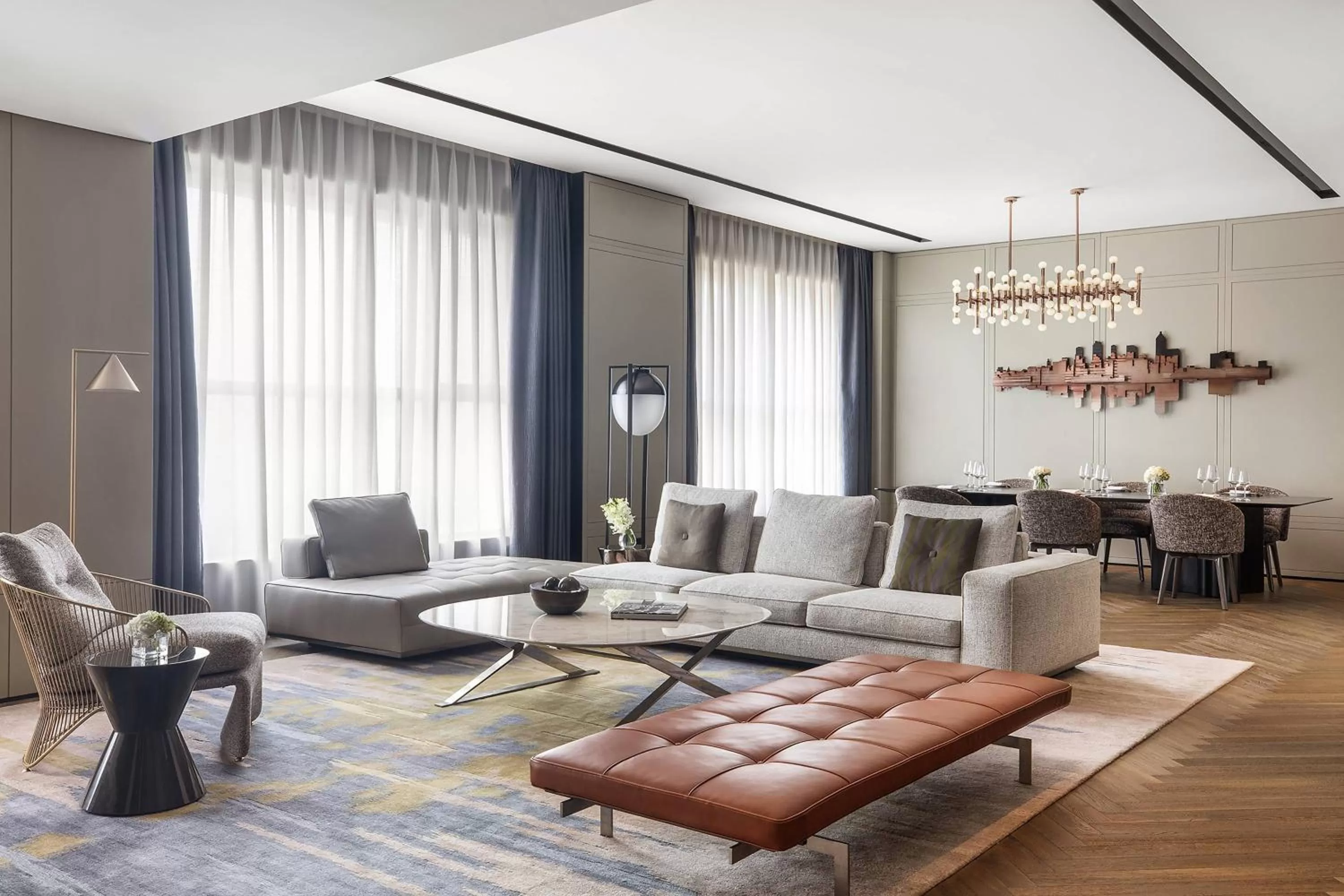 Living room in Shanghai Marriott Hotel Kangqiao