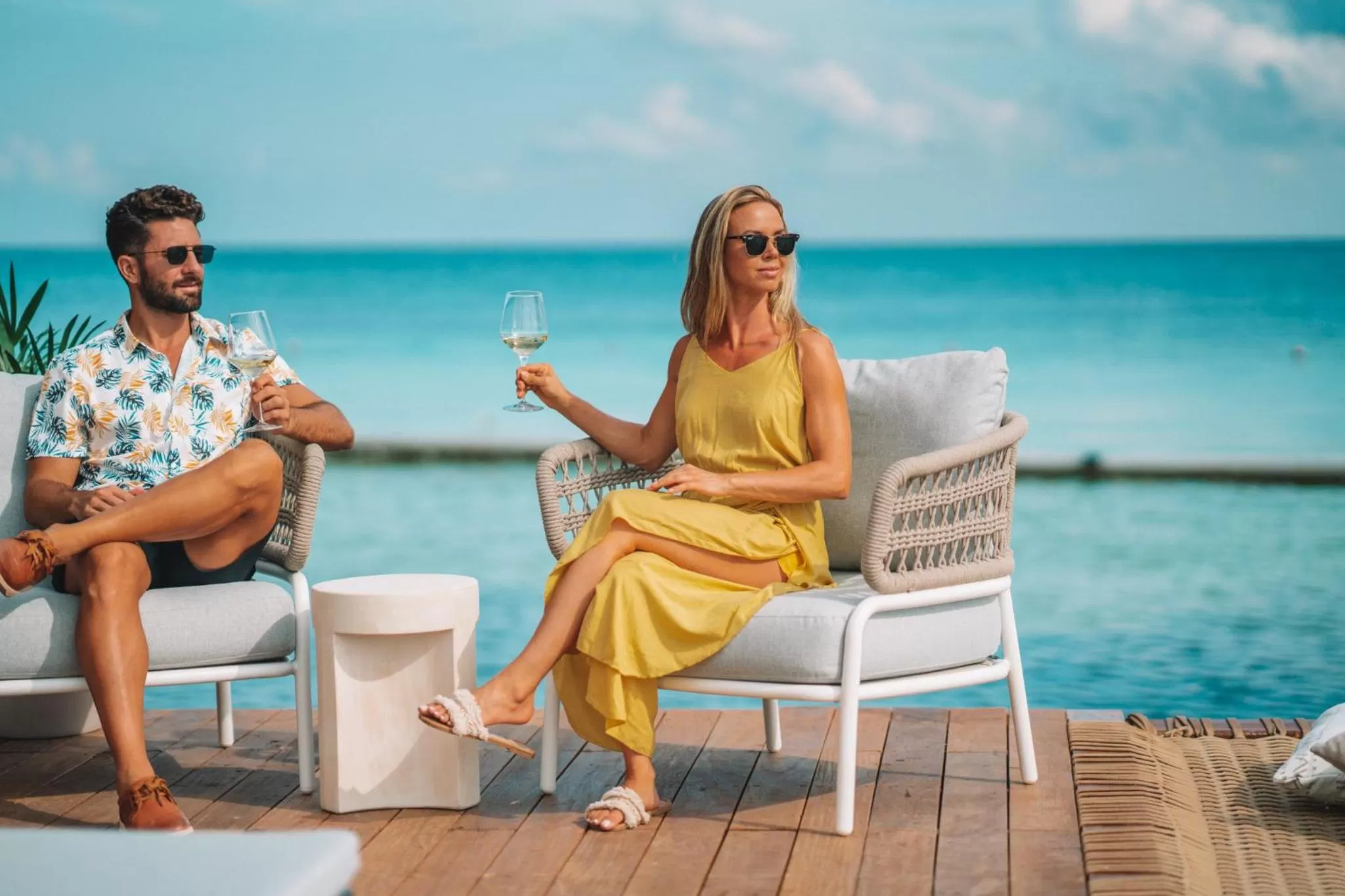 Balcony/Terrace in Palafitos Overwater Bungalows at El Dorado Maroma, Gourmet All Inclusive by Karisma - Adults Only