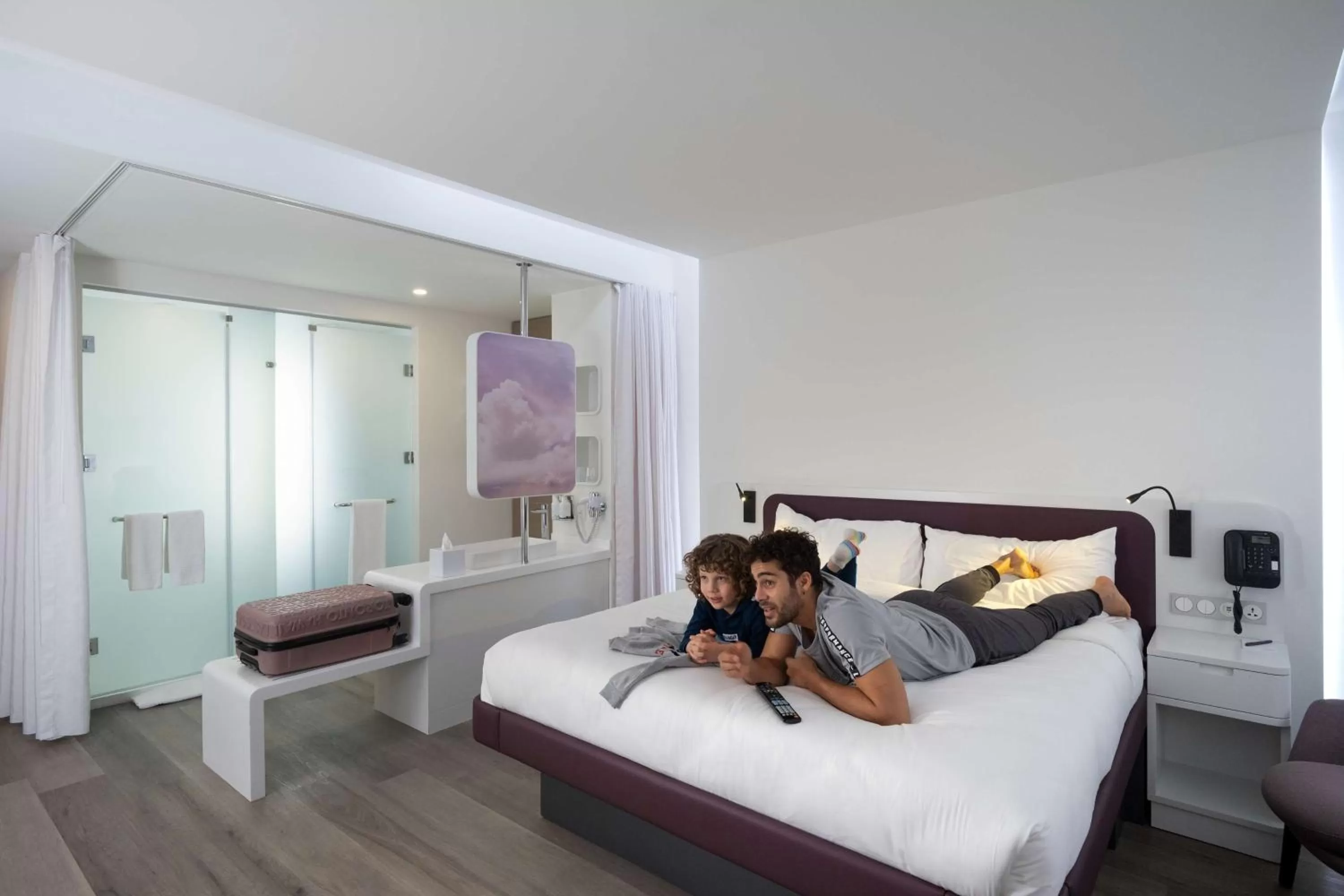Bedroom, Bed in YOTELAIR Istanbul Airport, Duty free - International Transit area