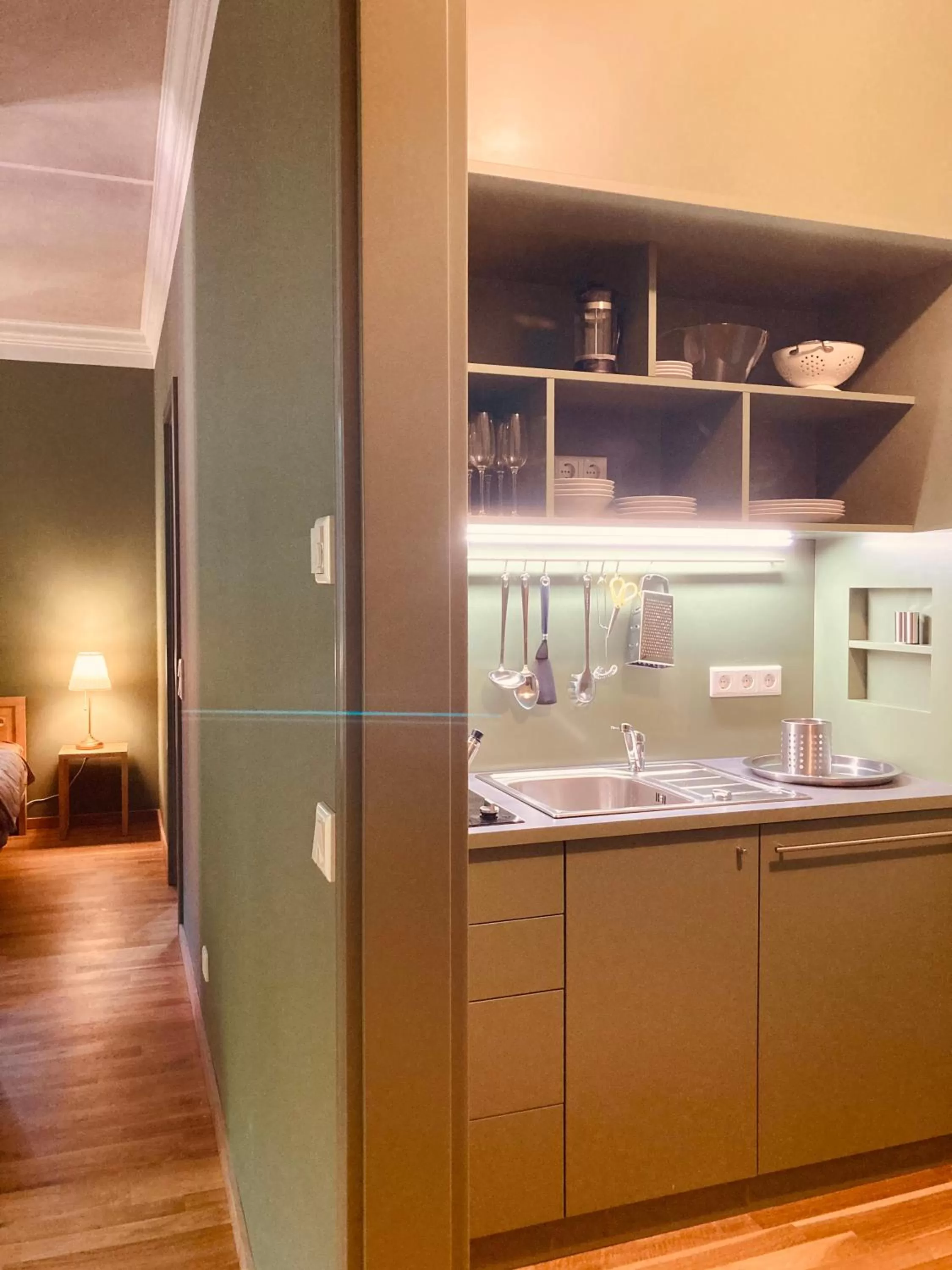 Kitchen or kitchenette in Gästehaus Phantasie