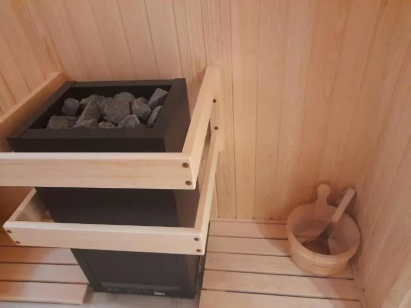 Sauna in Eco Hotel Momata