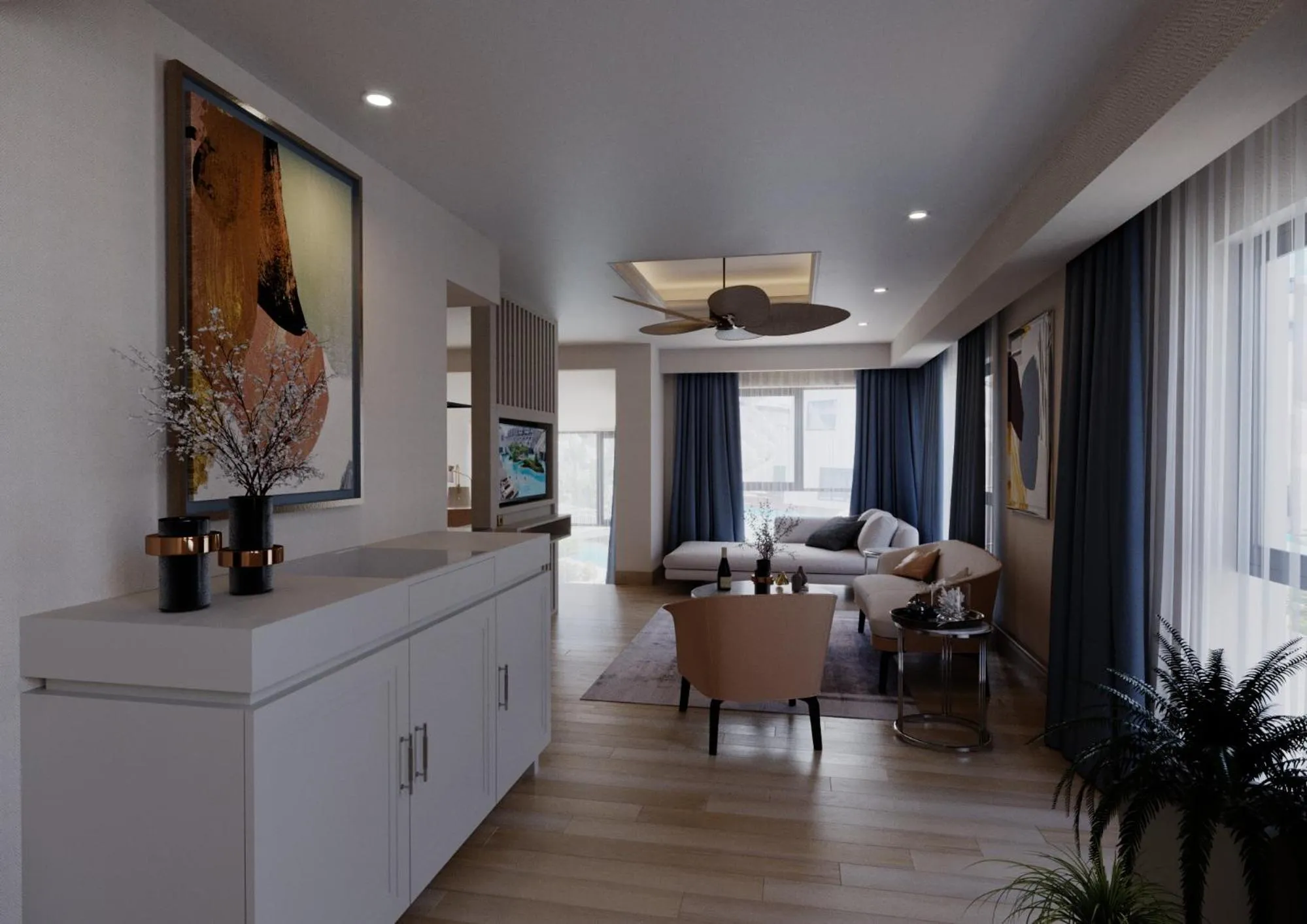 Seating area in Susesi Luxury Resort