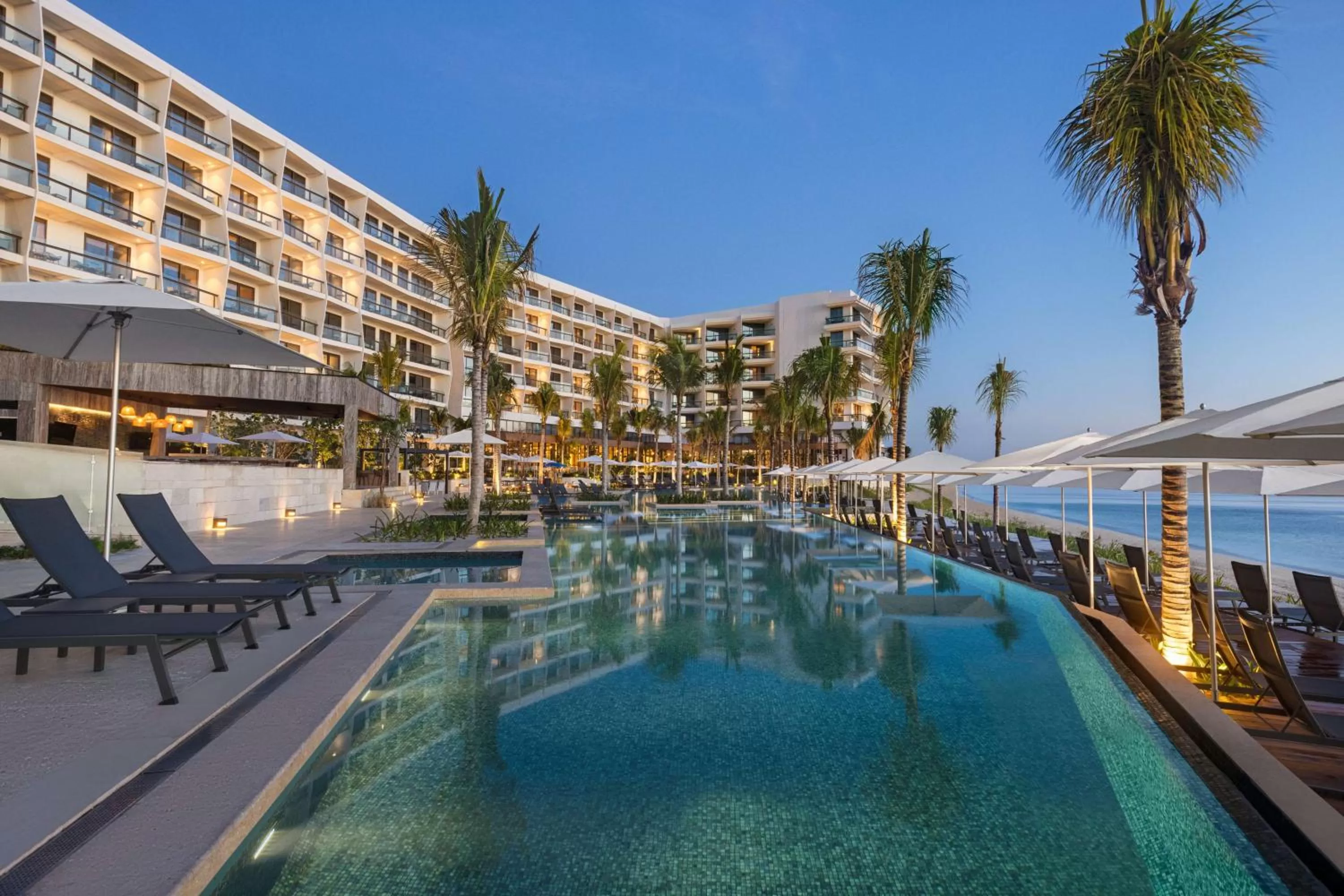 Pool view in Hilton Cancun, an All-Inclusive Resort