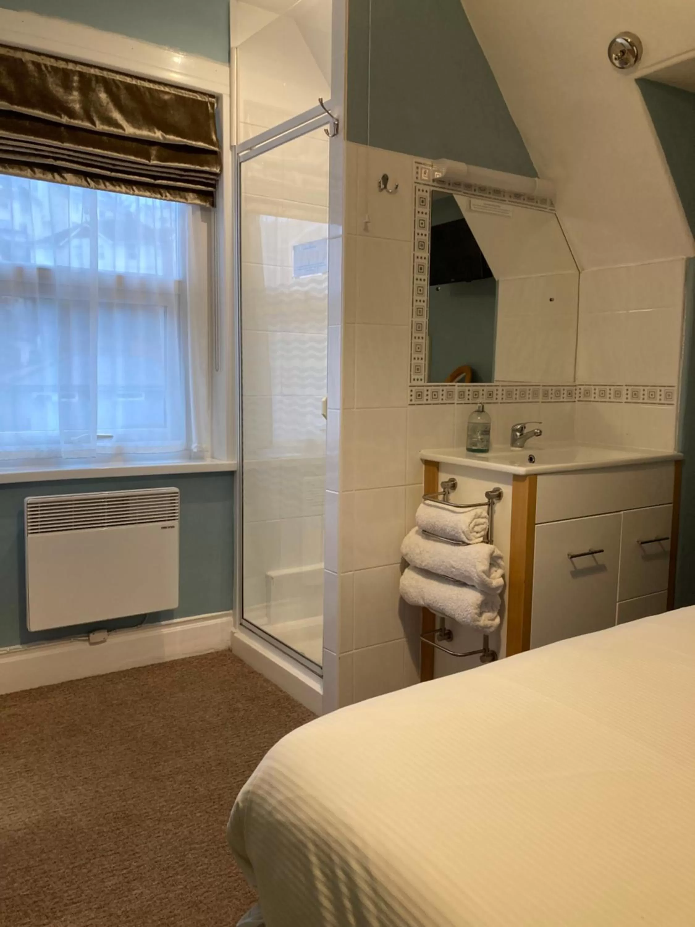 Shower, TV/Entertainment Center in The Wentworth Guest House