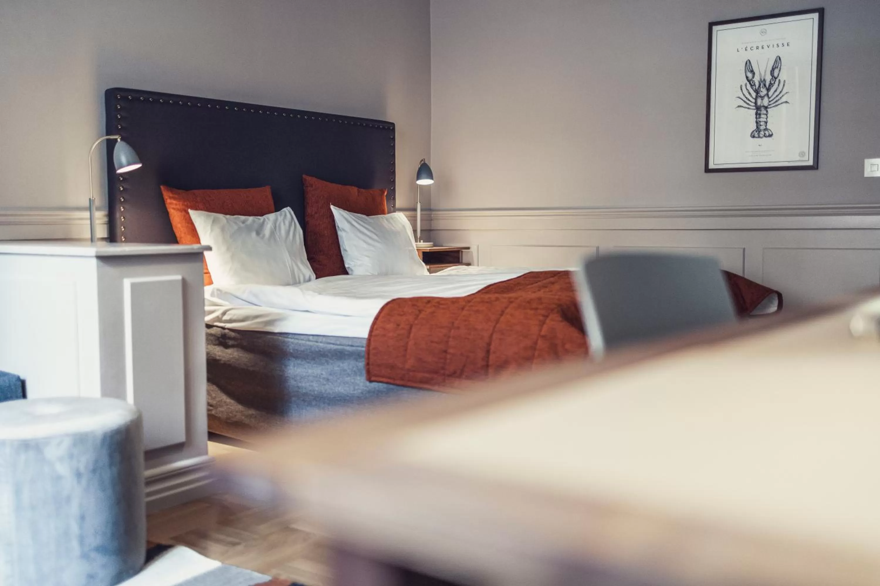 Bed in Hotel Poseidon