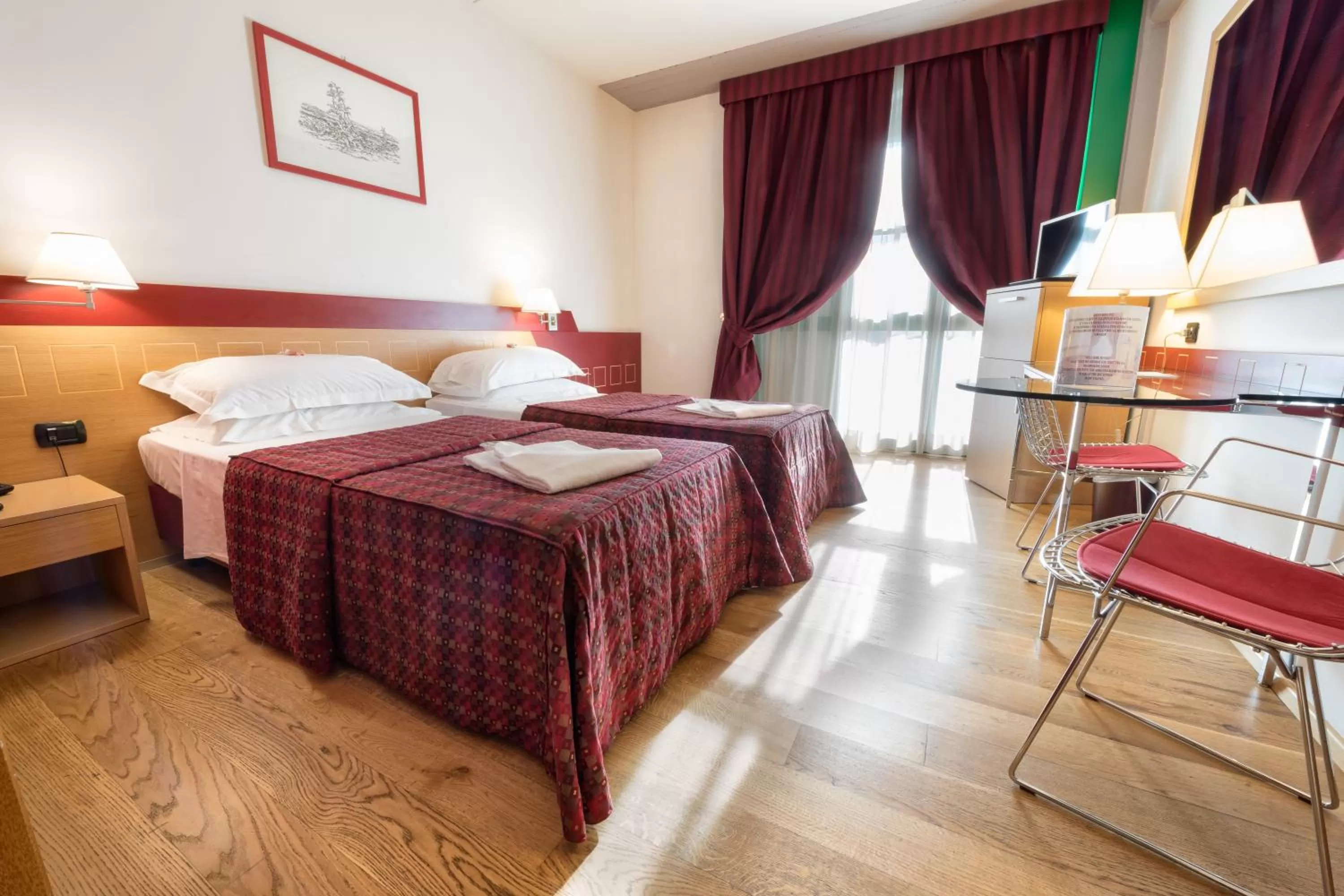 Photo of the whole room, Bed in West Point Airport Hotel