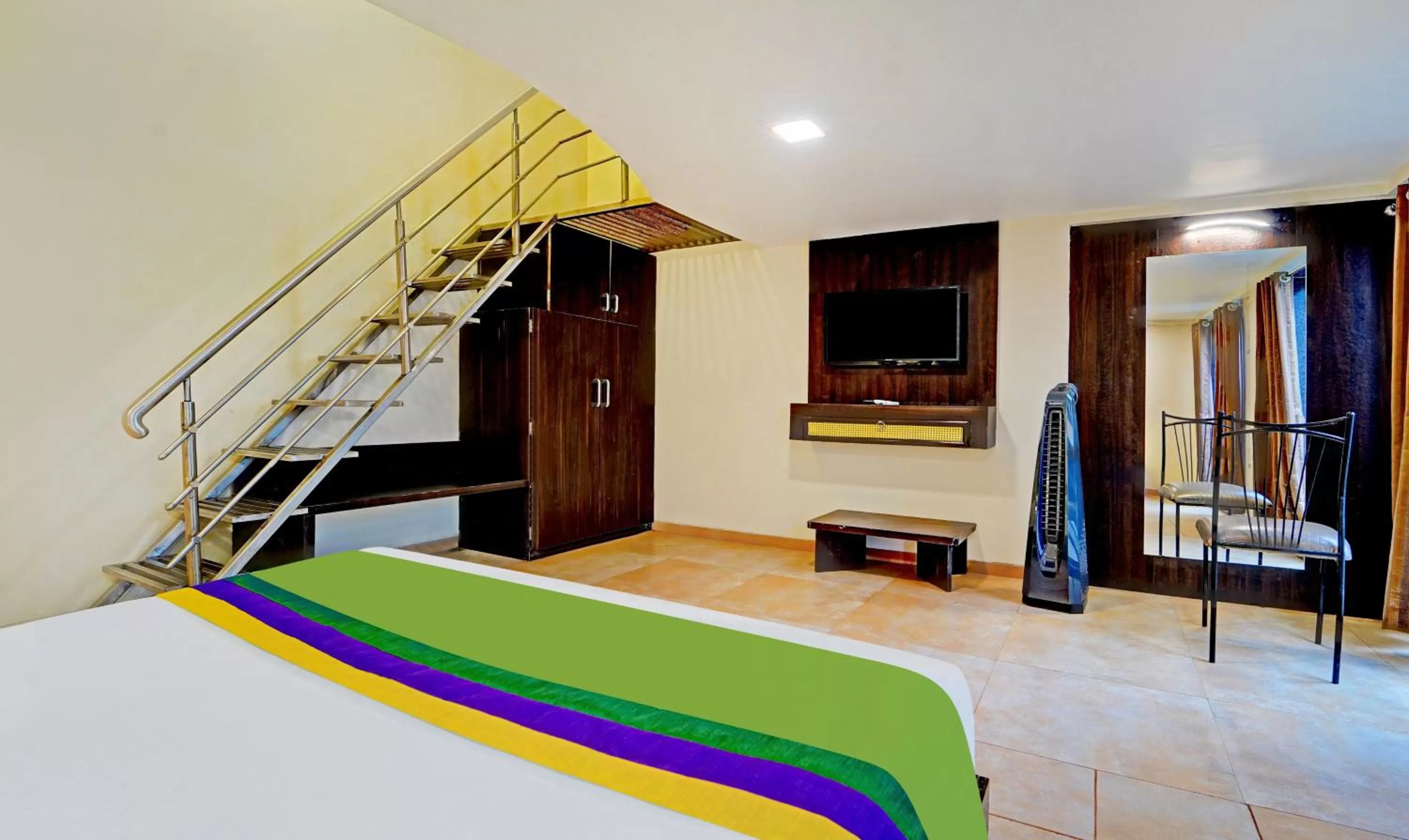 Bedroom, Bed in Treebo Vhyomaan Resort With Swimming Pool