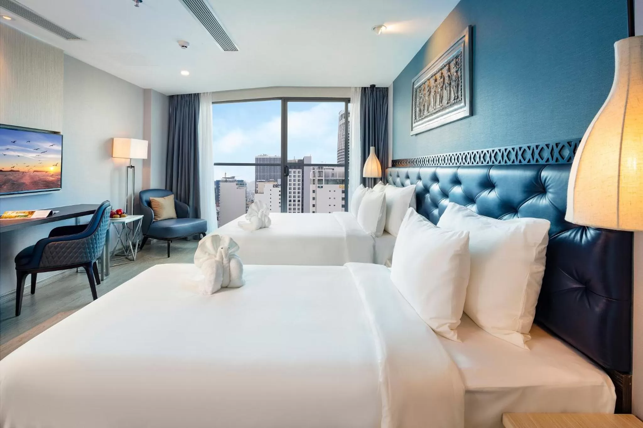 Photo of the whole room, Bed in Erica Nha Trang Hotel