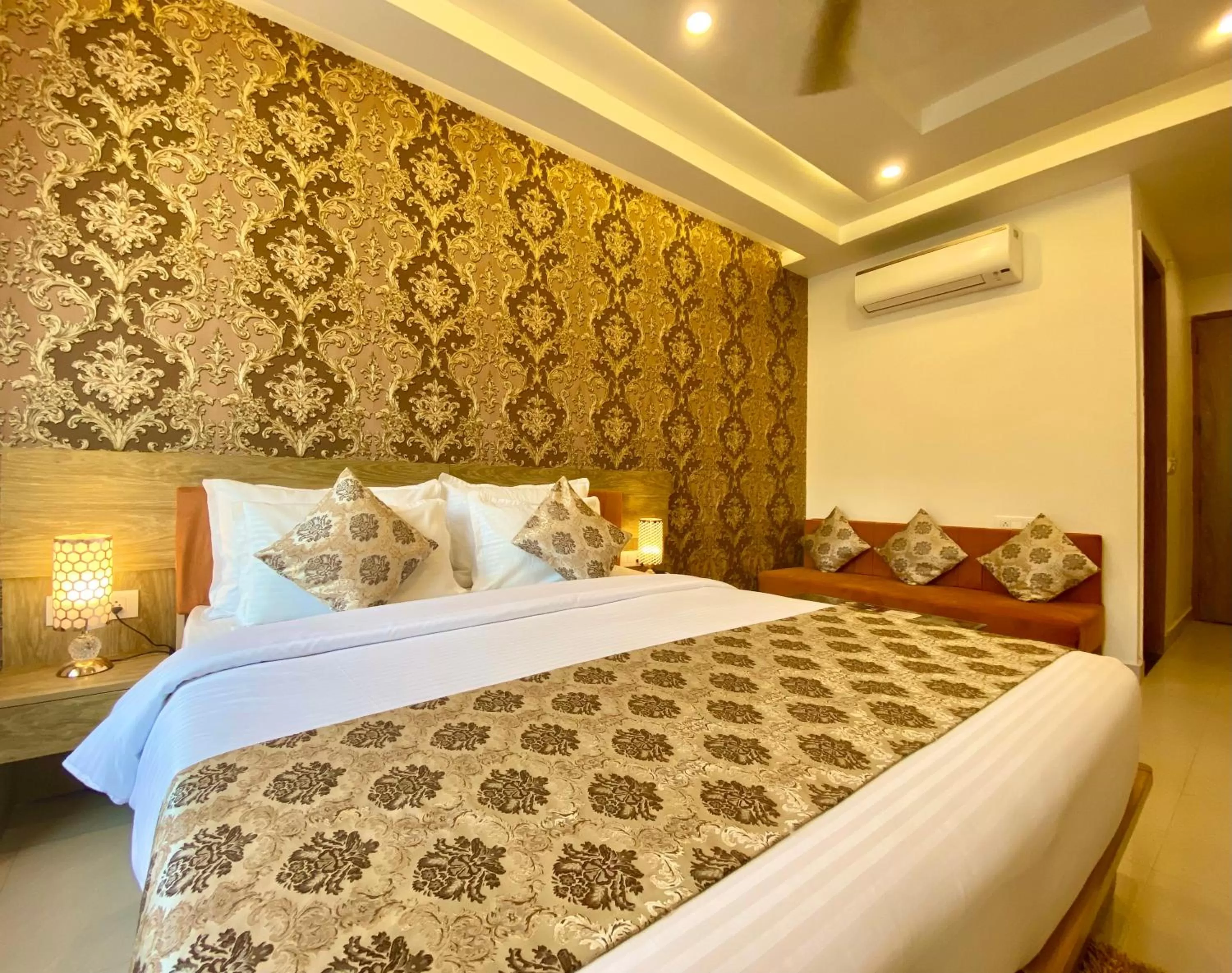 Bed in Arogyadham Wellness Retreat