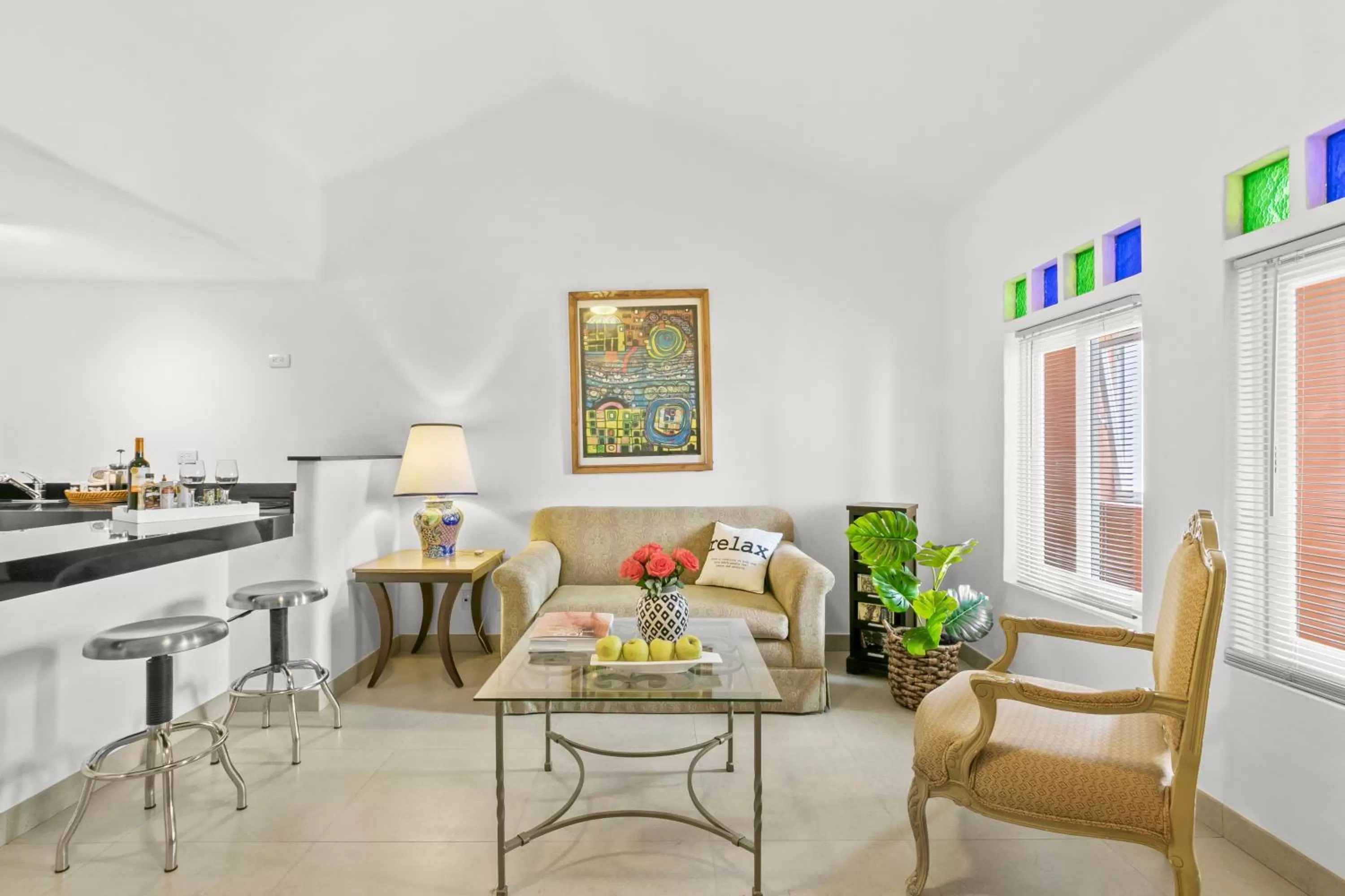 Living room in Casa Tortugas Boutique Hotel - A Hidden Gem in Cancun