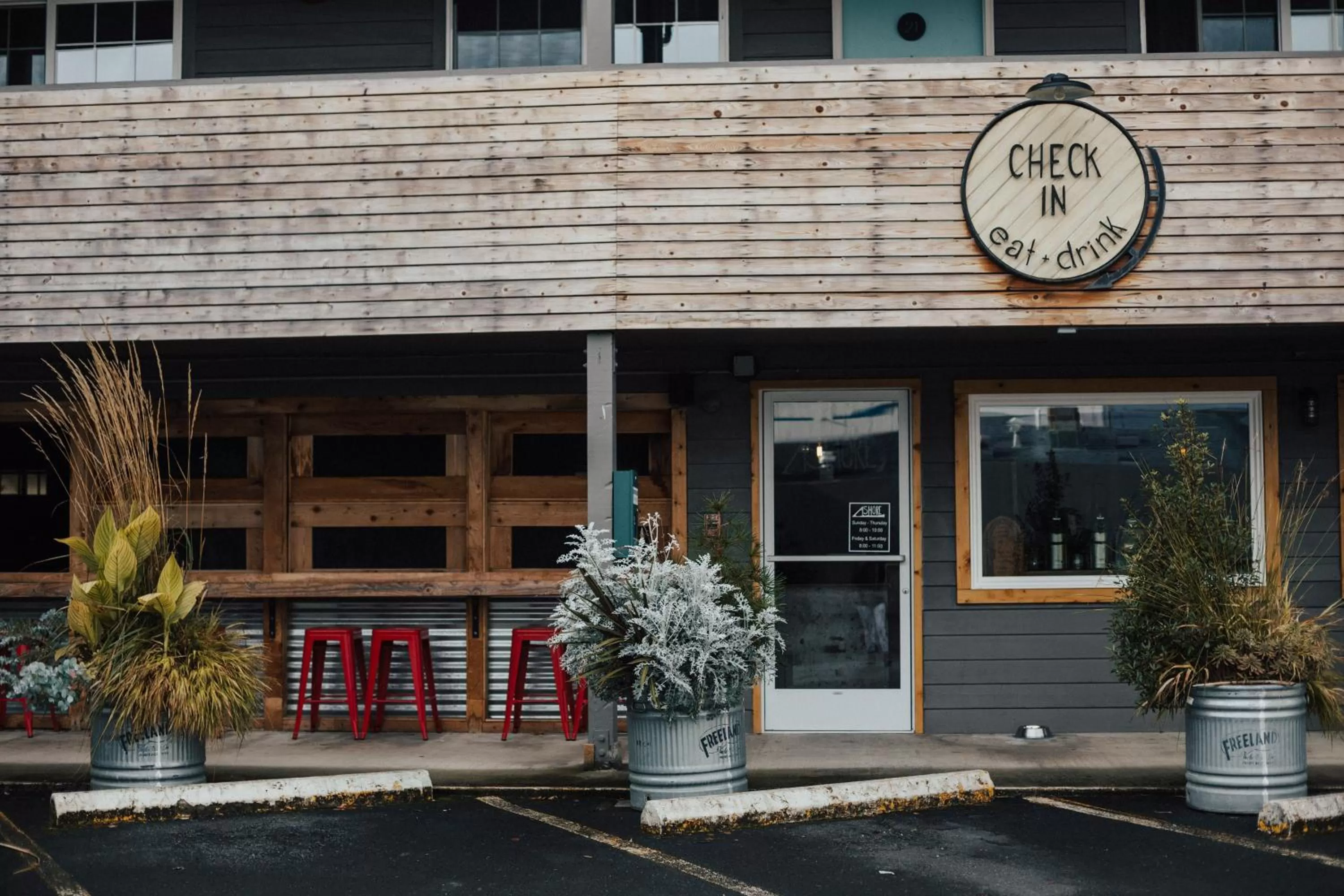 Facade/entrance in Ashore Hotel