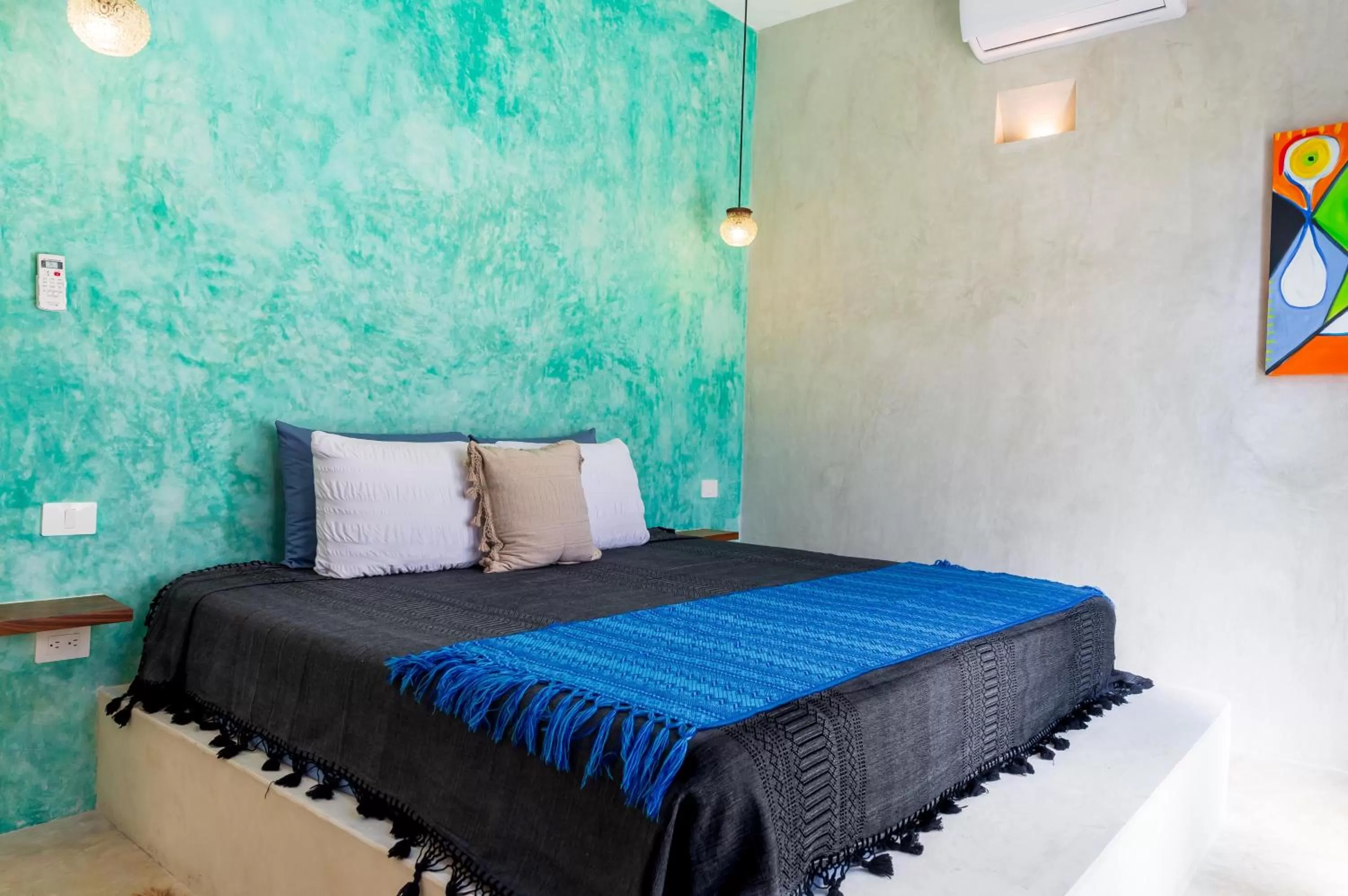 Bed in Turquoise Tulum Hotel