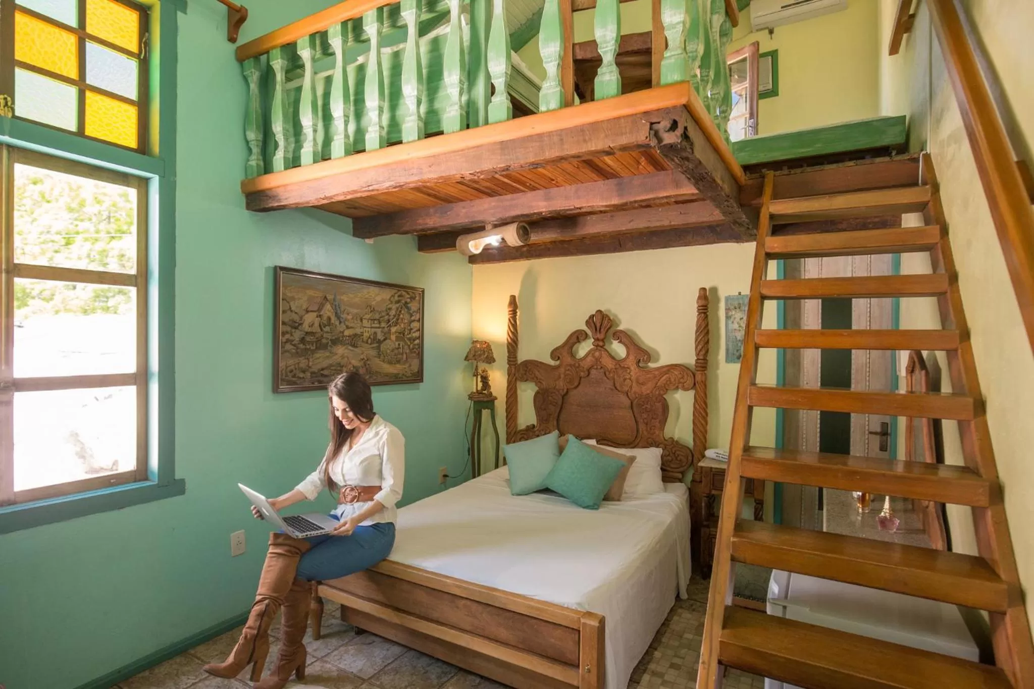 Bed in Hotel Chácara das Flores