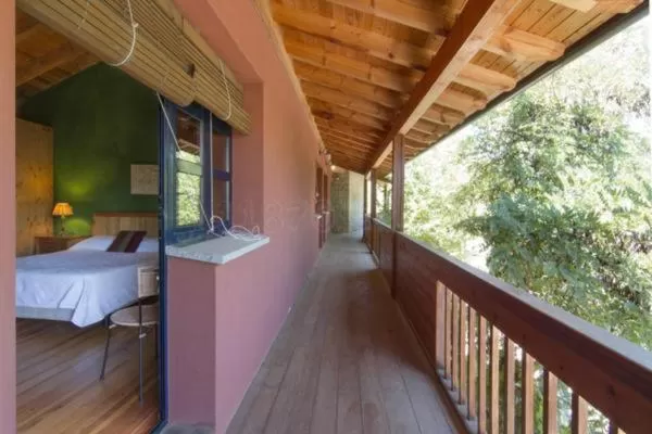 Balcony/Terrace, Bed in Hotel Sara De Ur