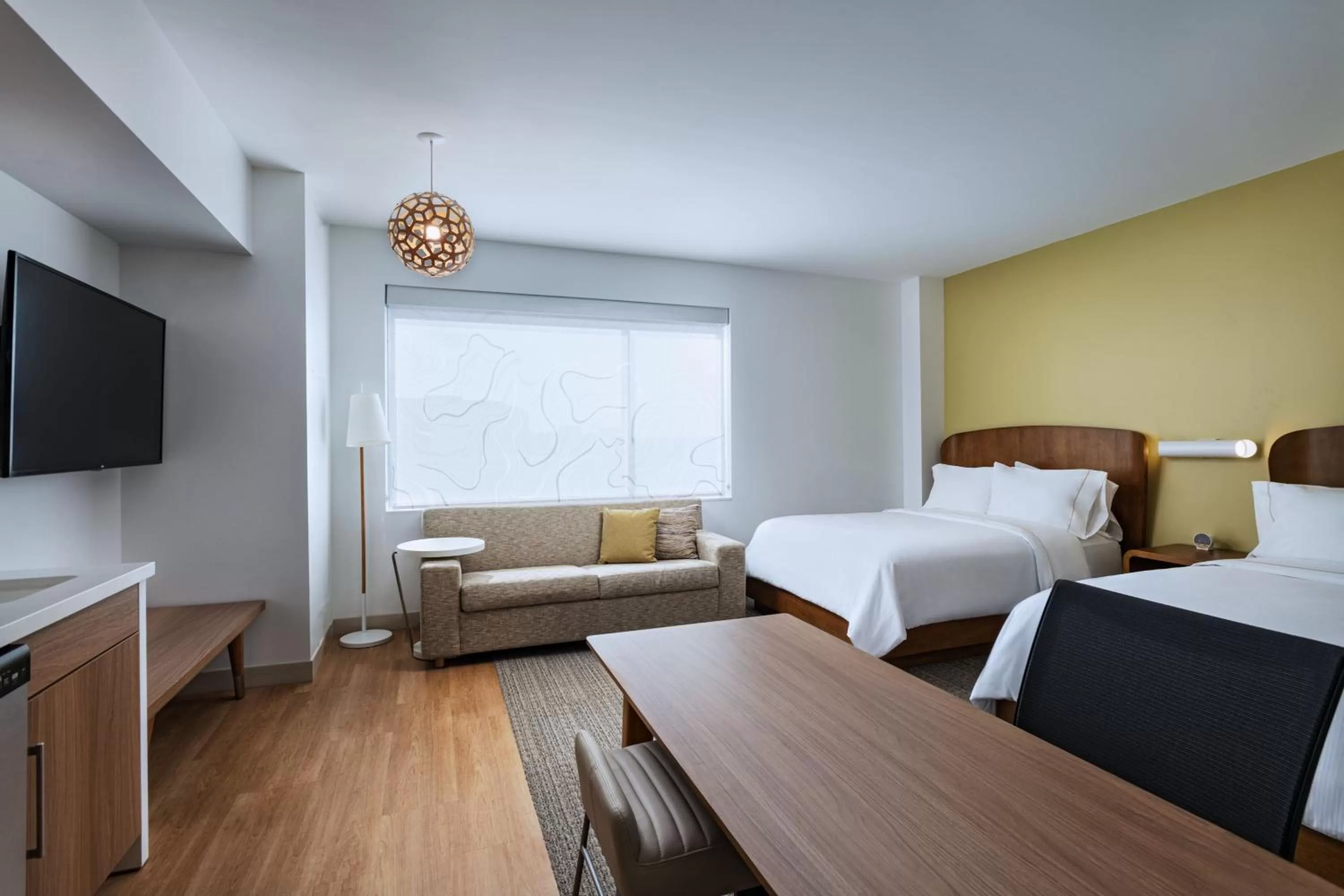 Kitchen or kitchenette, Bed in Element Dallas Las Colinas