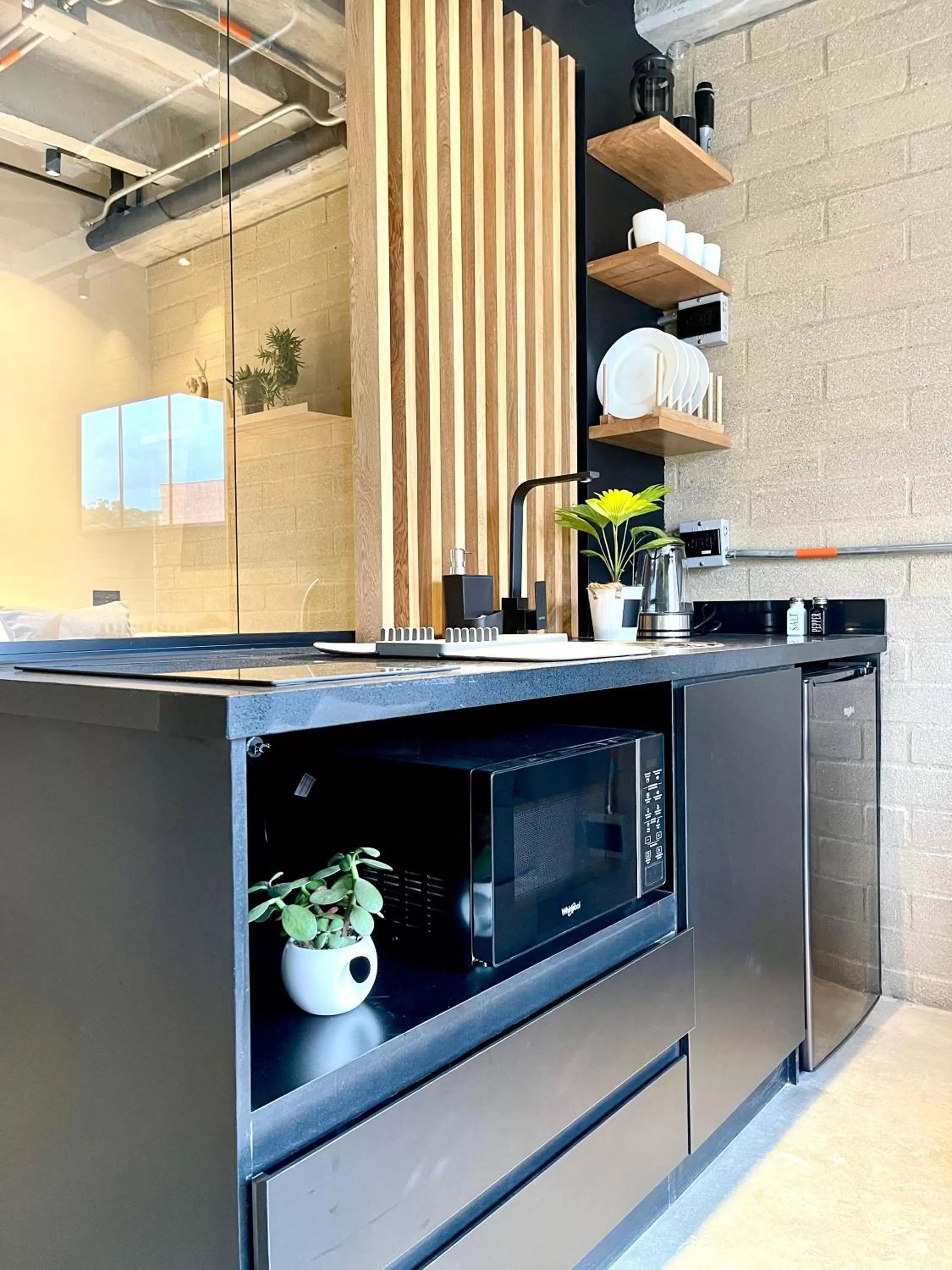 Kitchen or kitchenette in Beminimal Hotel