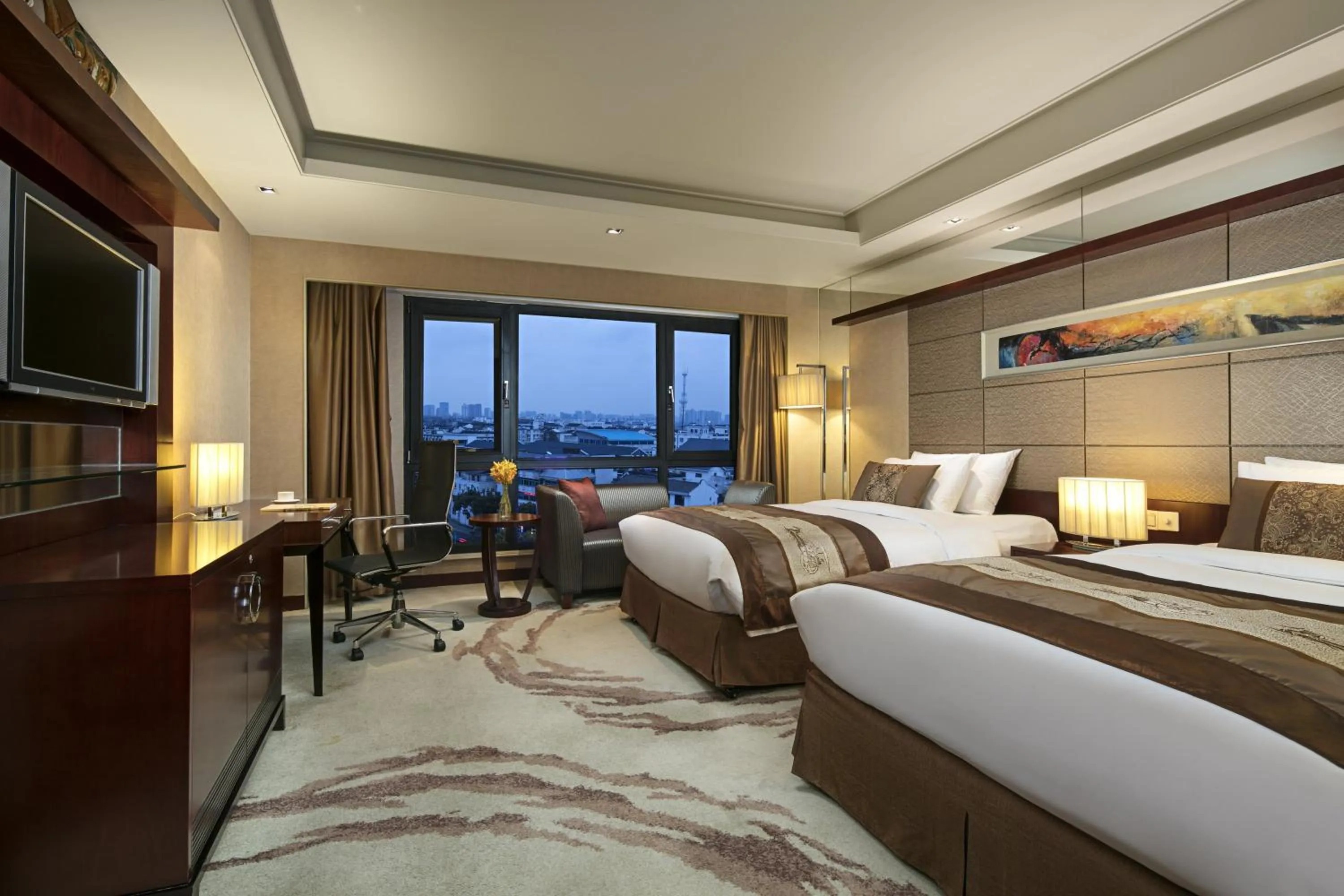 Bed in Wyndham Garden Suzhou