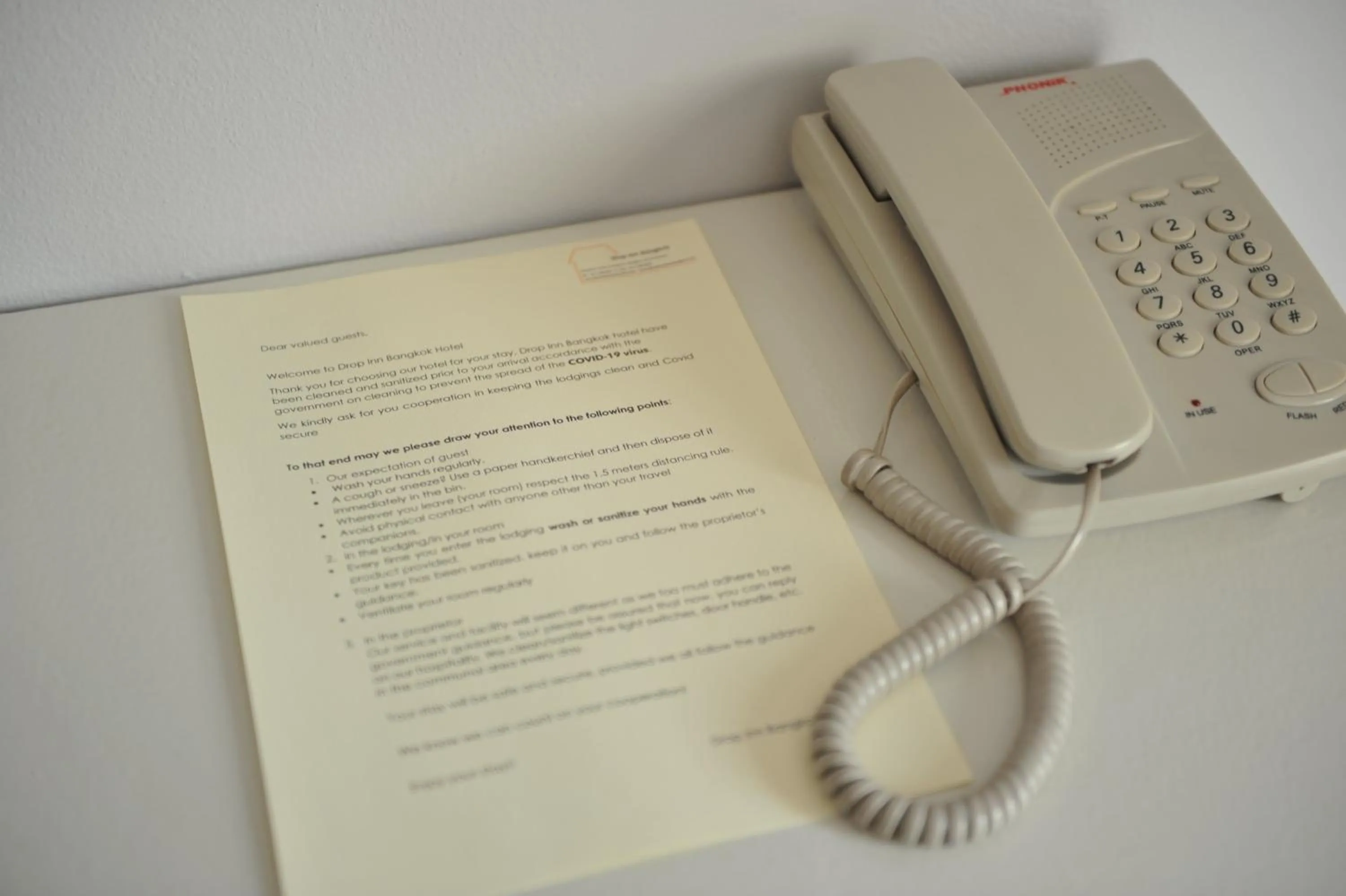 Area and facilities in Drop Inn Bangkok