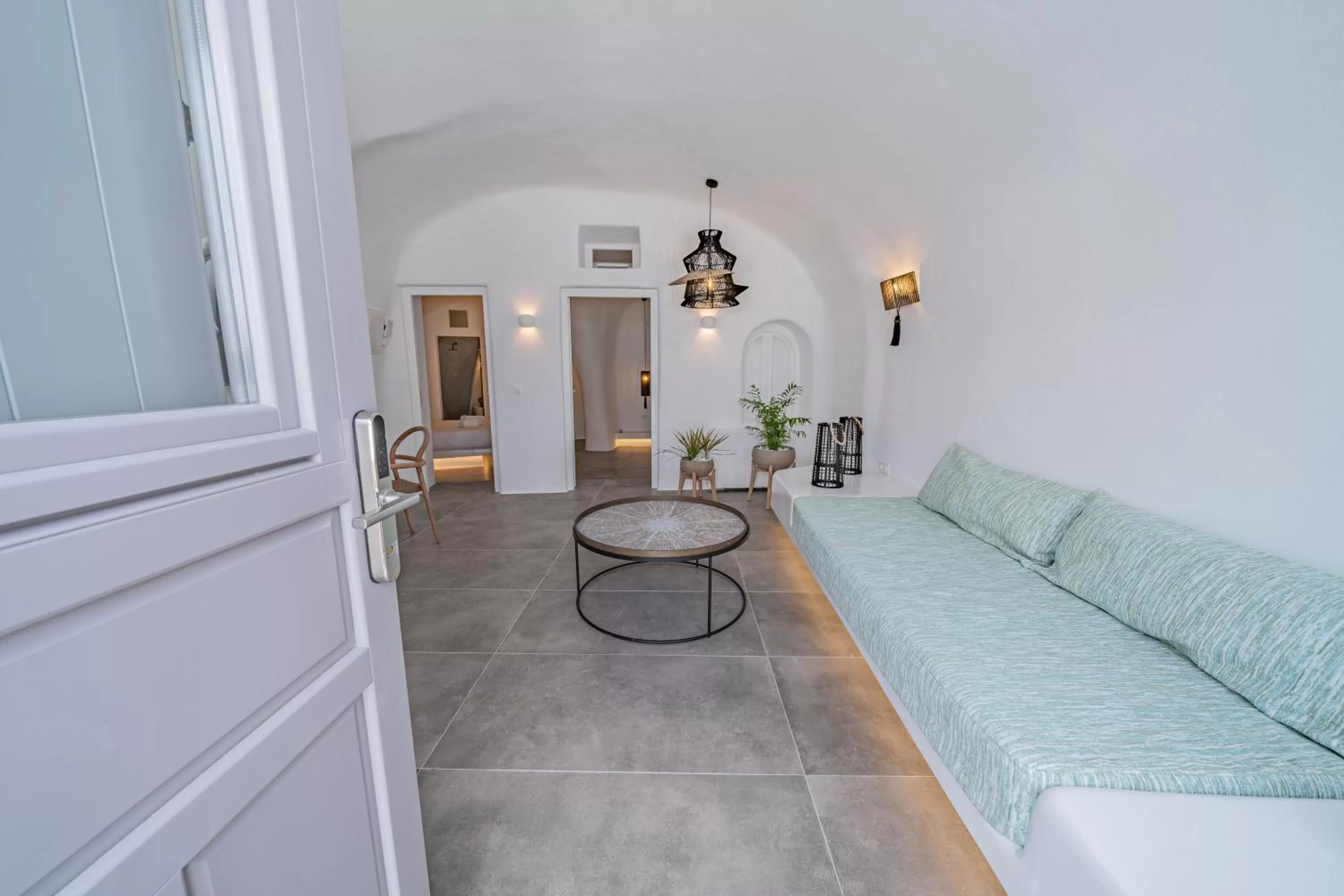 Living room in Eternity Suites Santorini