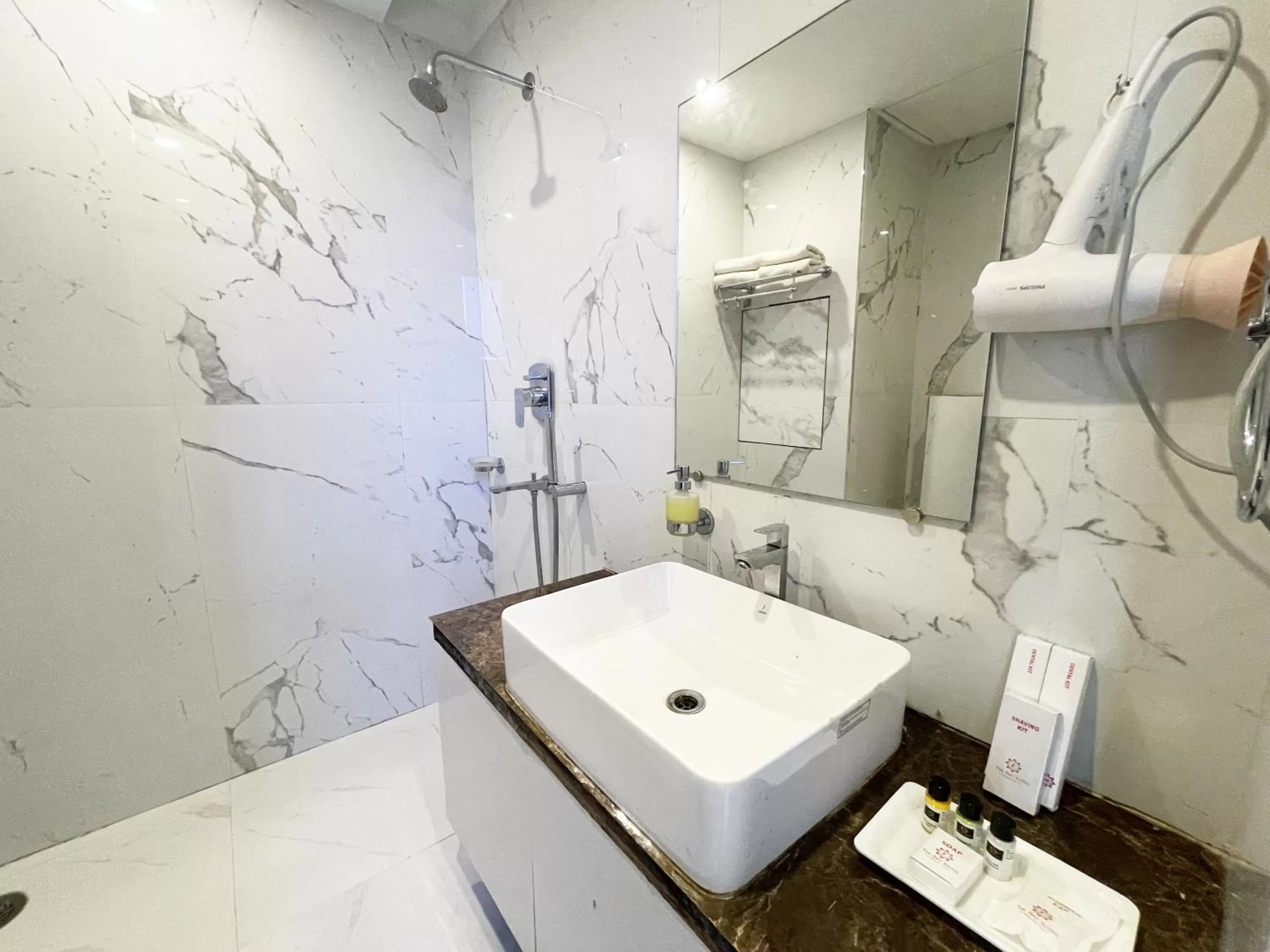 Shower, Bathroom in Hotel TBS sea view ! Puri