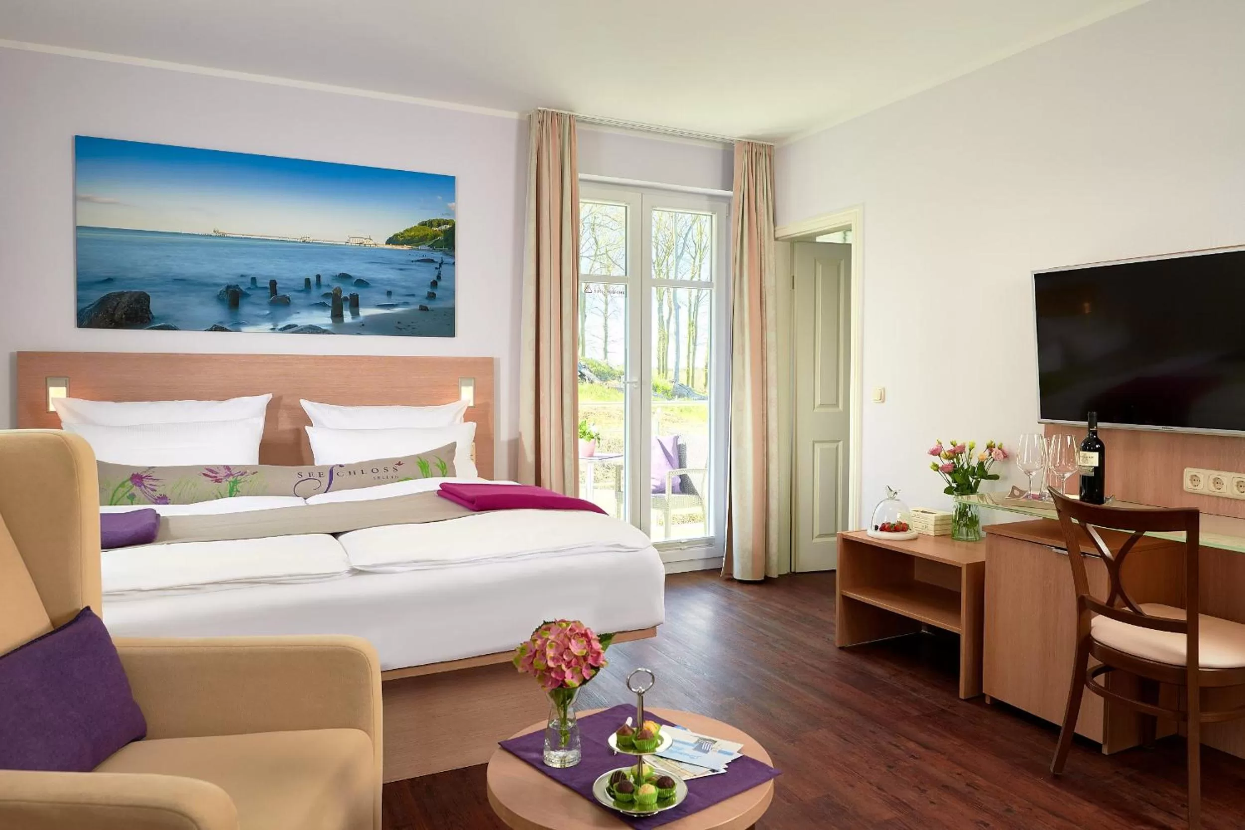 Bed in Seeschloss Sellin