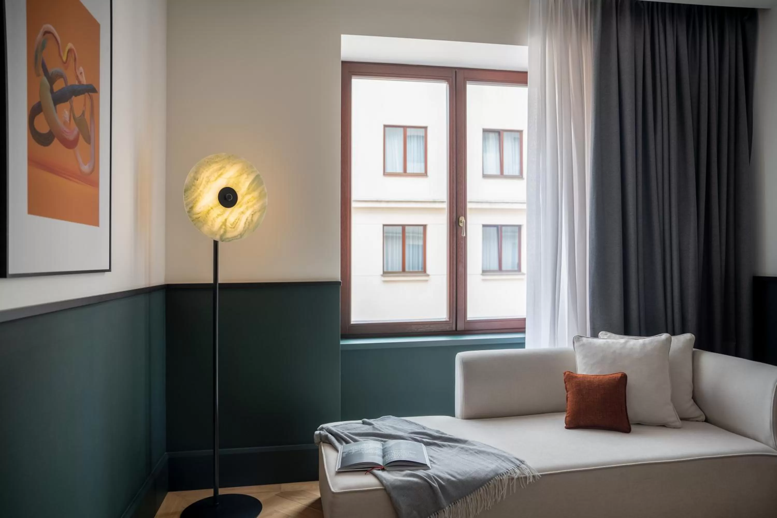 Seating area, Bed in Almanac X Alcron Prague