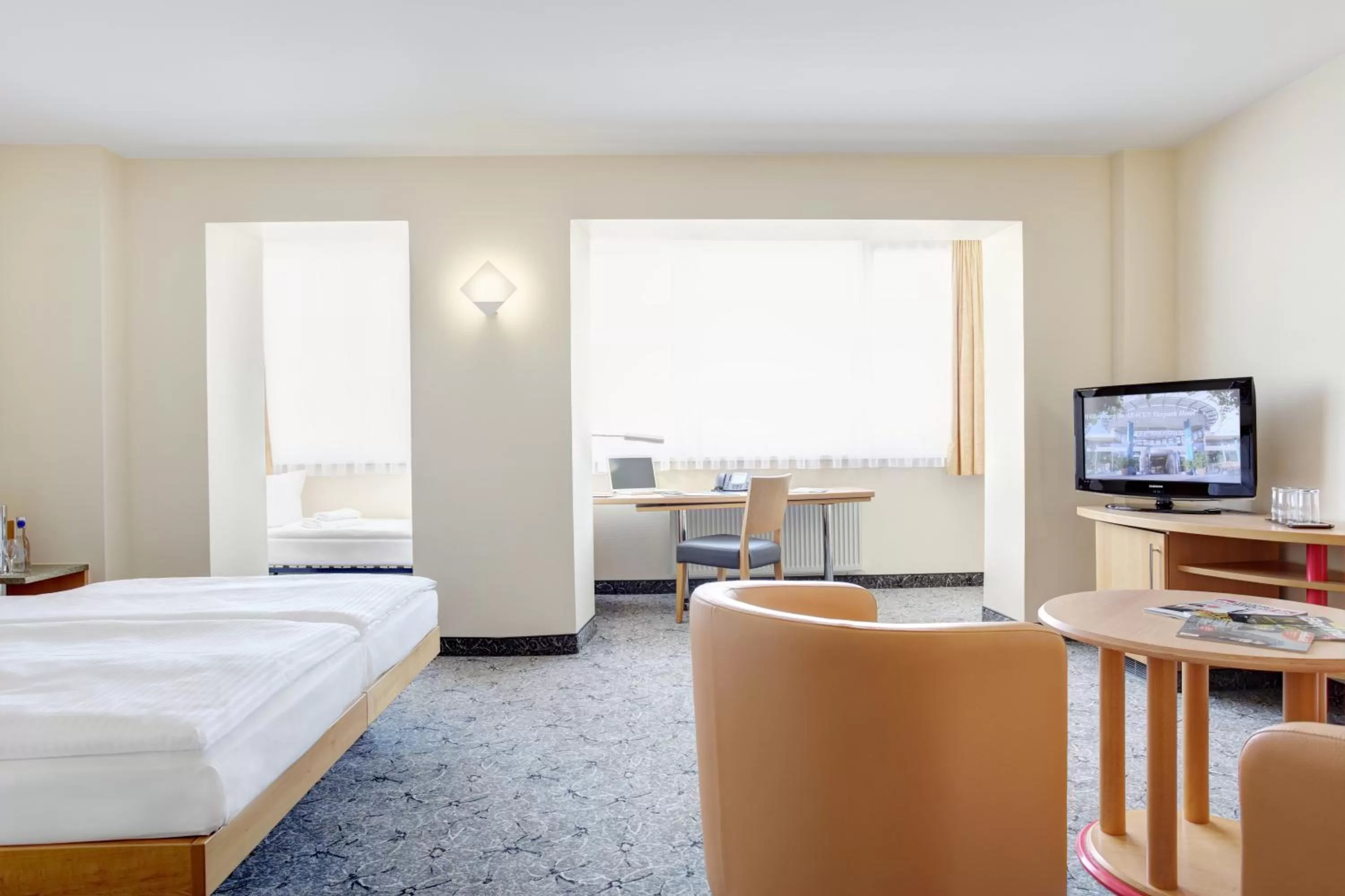 Decorative detail, Bed in ABACUS Tierpark Hotel