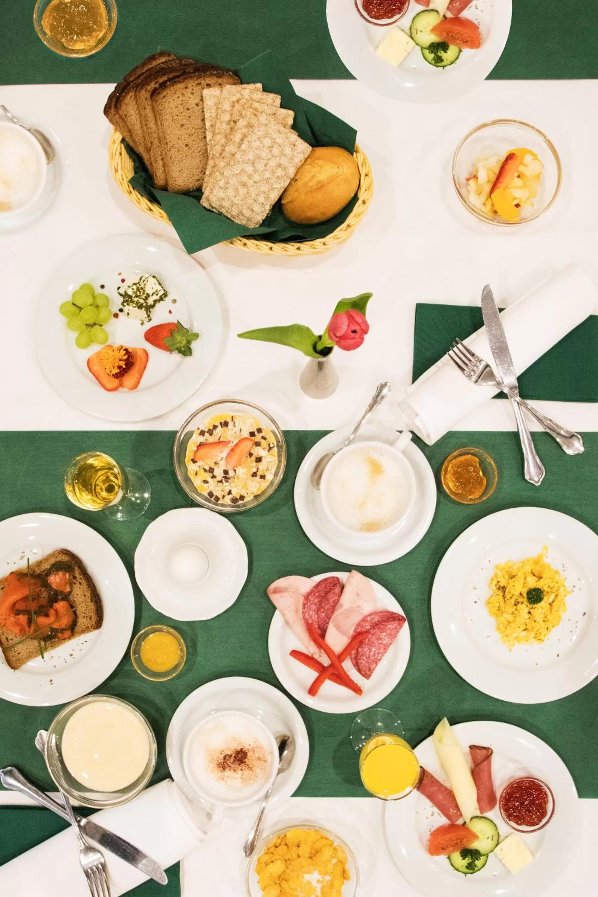 Food close-up in Hotel Restaurant Waldlust