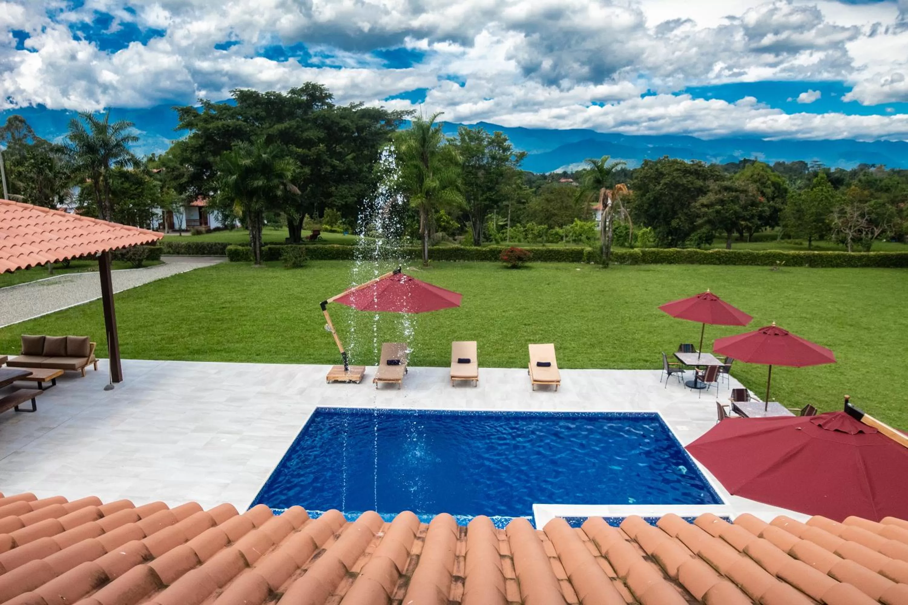 Garden view in La Herencia Hotel