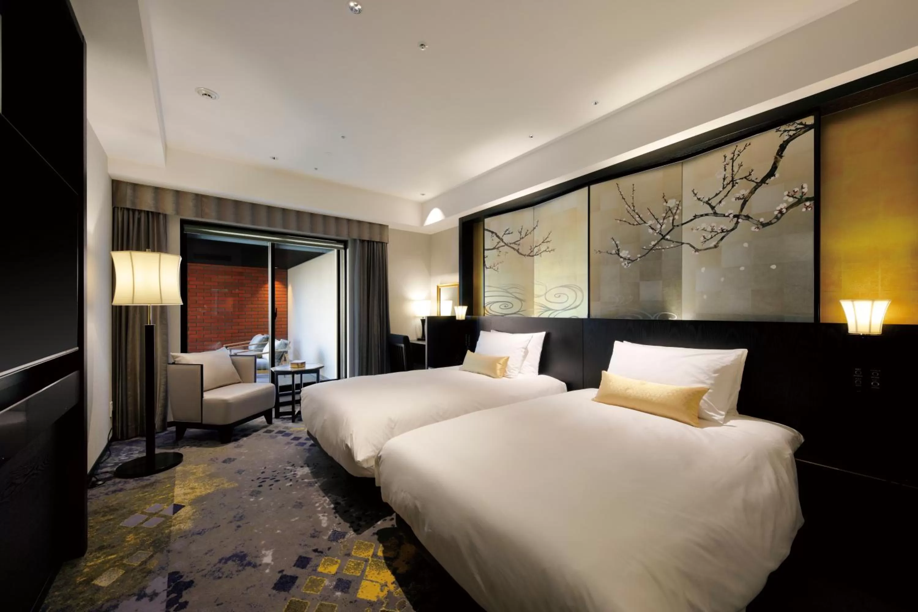 Photo of the whole room, Bed in THE HOTEL SANRAKU KANAZAWA 21th December 2022 OPEN